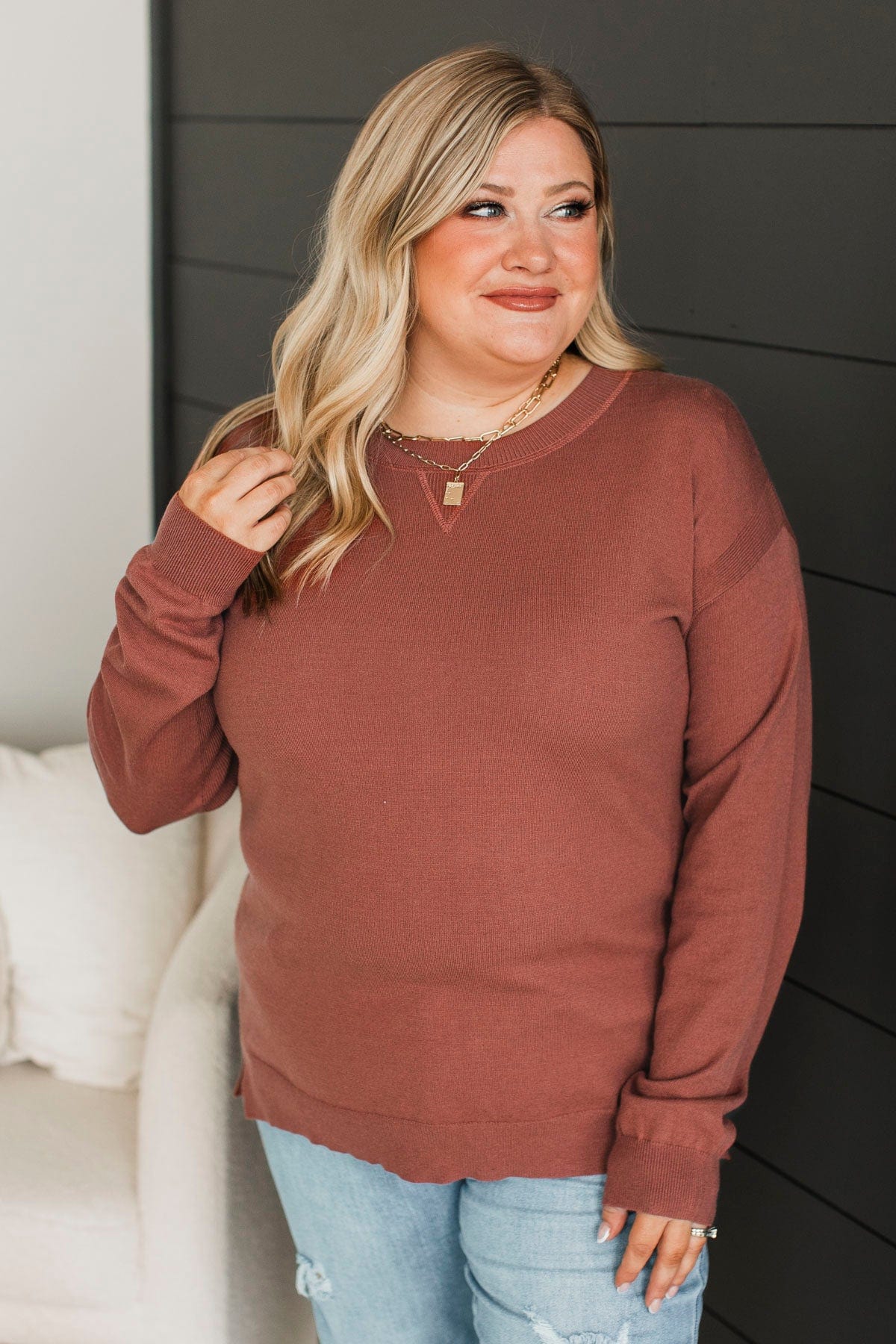 Unforgettable Feeling Knit Sweater- Picante - Image 3