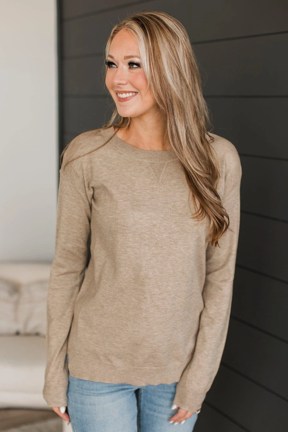 Unforgettable Feeling Knit Sweater- Sand - Image 2