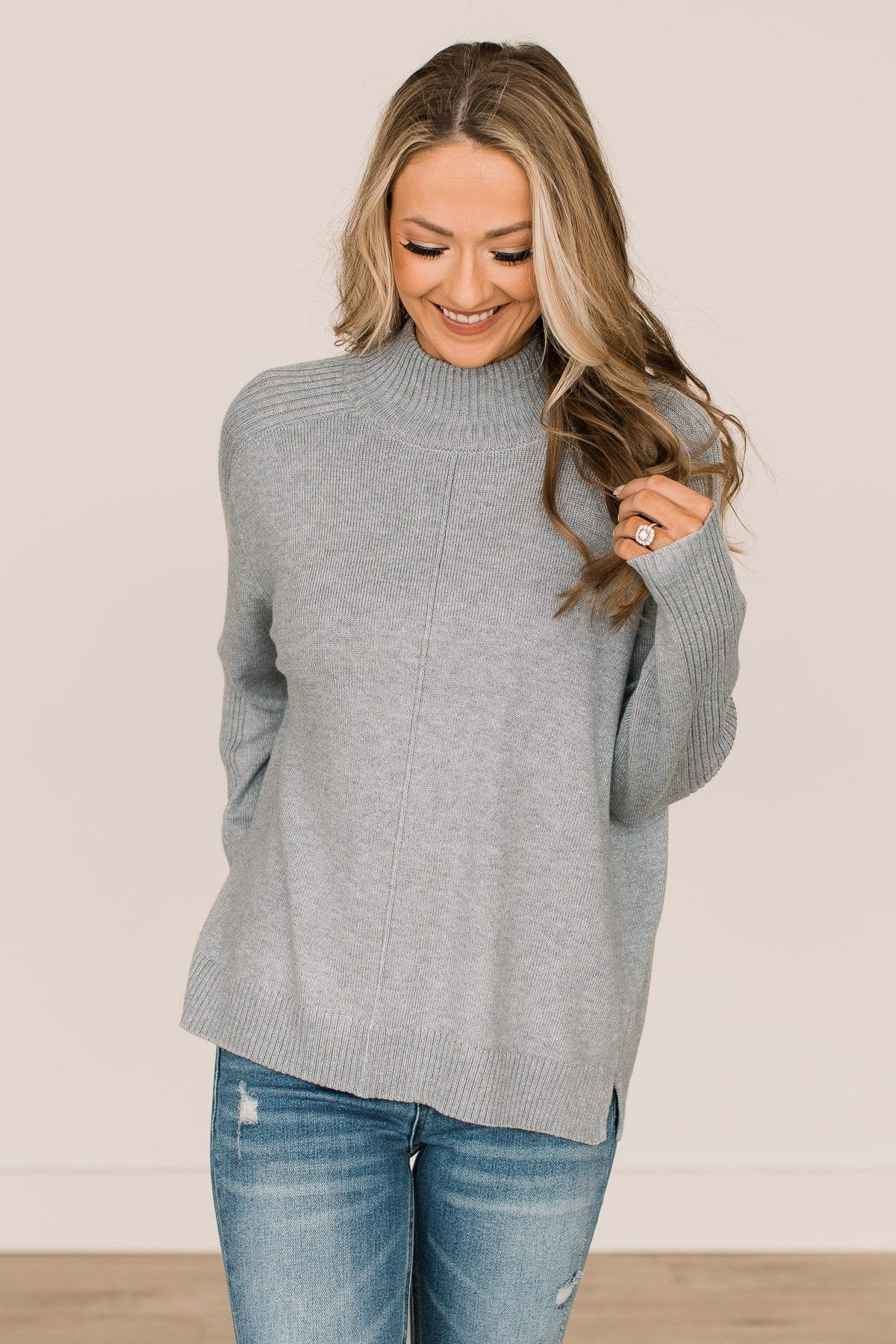 Unforgettable Love Knit Sweater- Heather Grey - Image 5