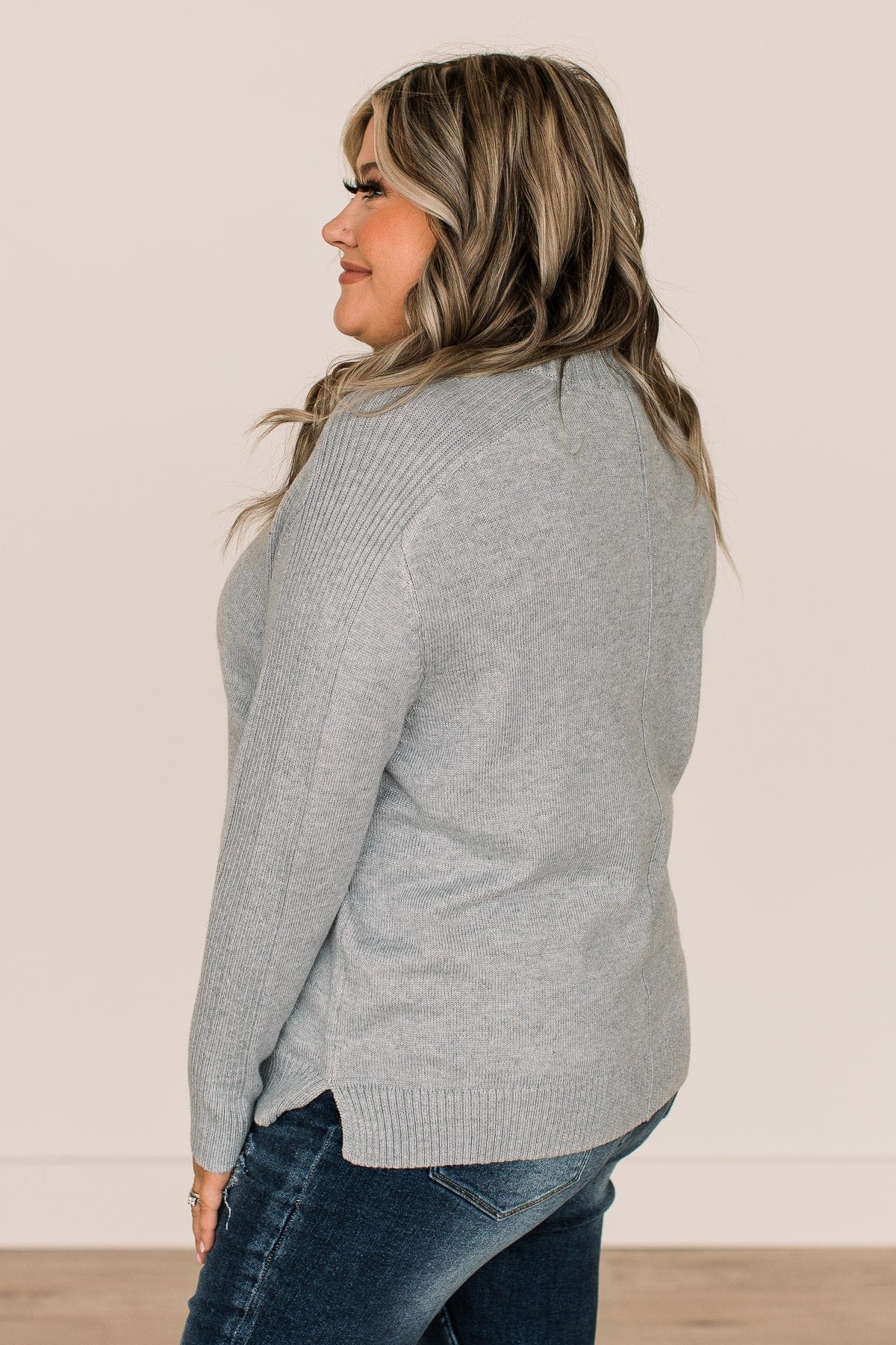 Unforgettable Love Knit Sweater- Heather Grey - Image 6