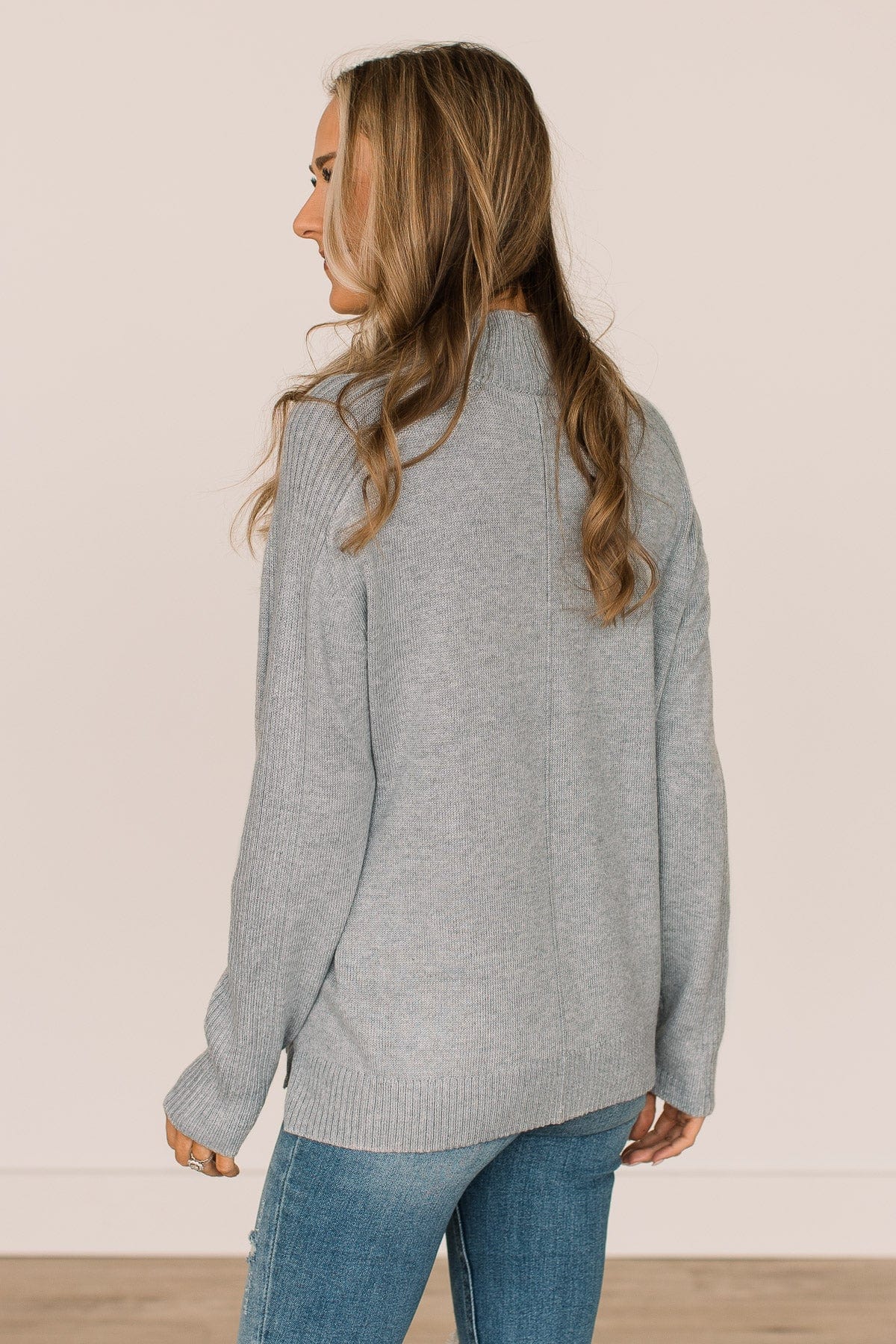 Unforgettable Love Knit Sweater- Heather Grey - Image 7