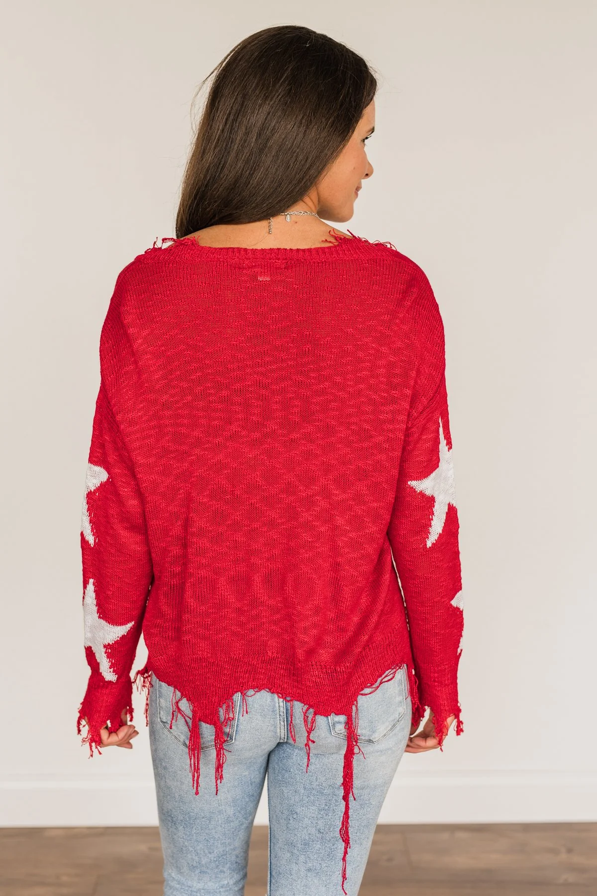 Unforgettable Moments Light Weight Sweater- Red - Image 15
