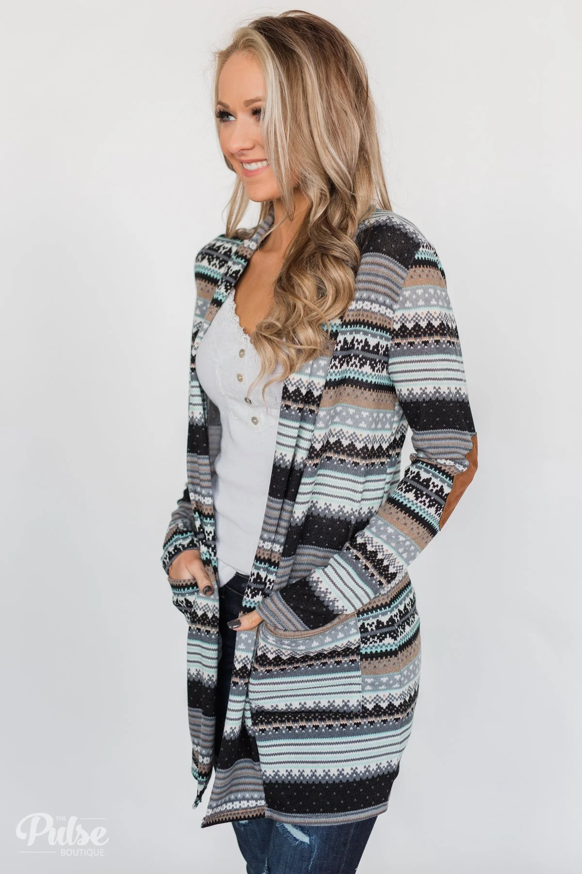 Unforgettable Printed Cardigan- Mint - Image 5