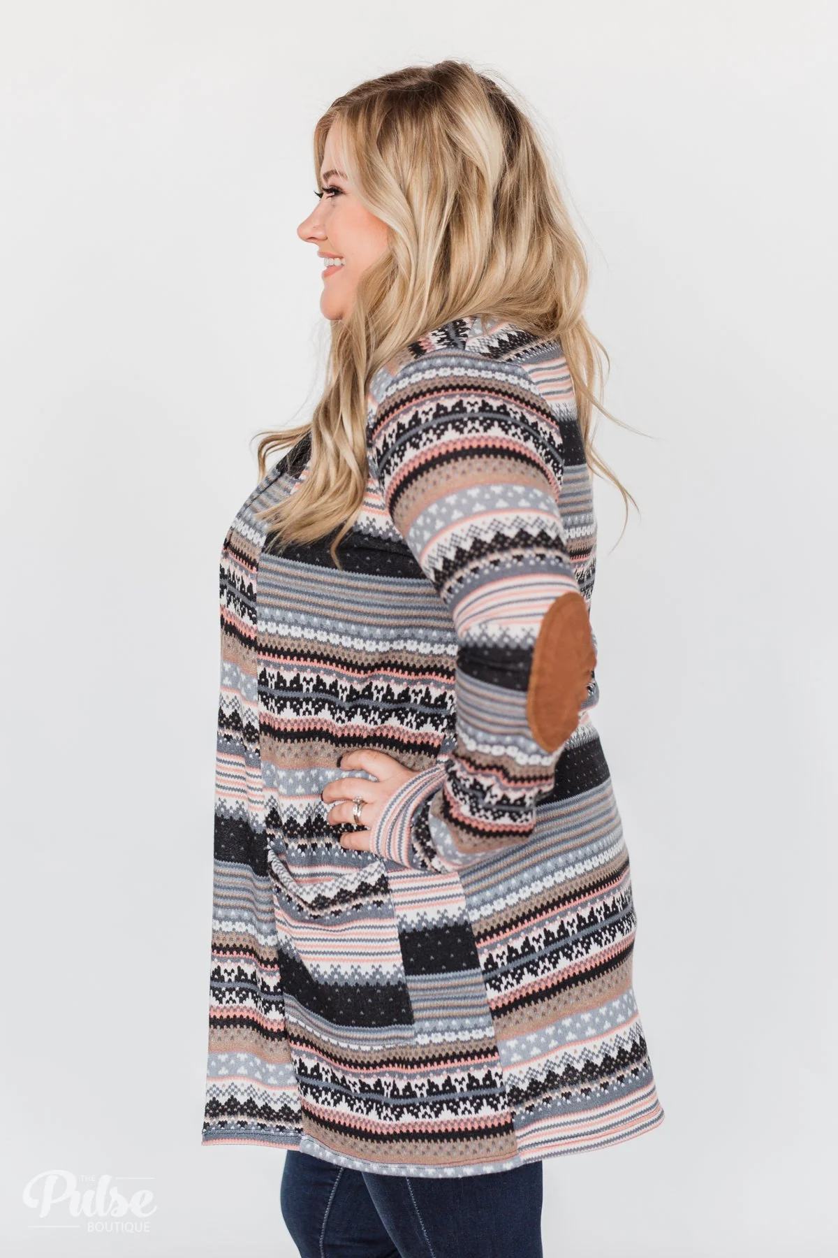 Unforgettable Printed Cardigan- Peach - Image 8