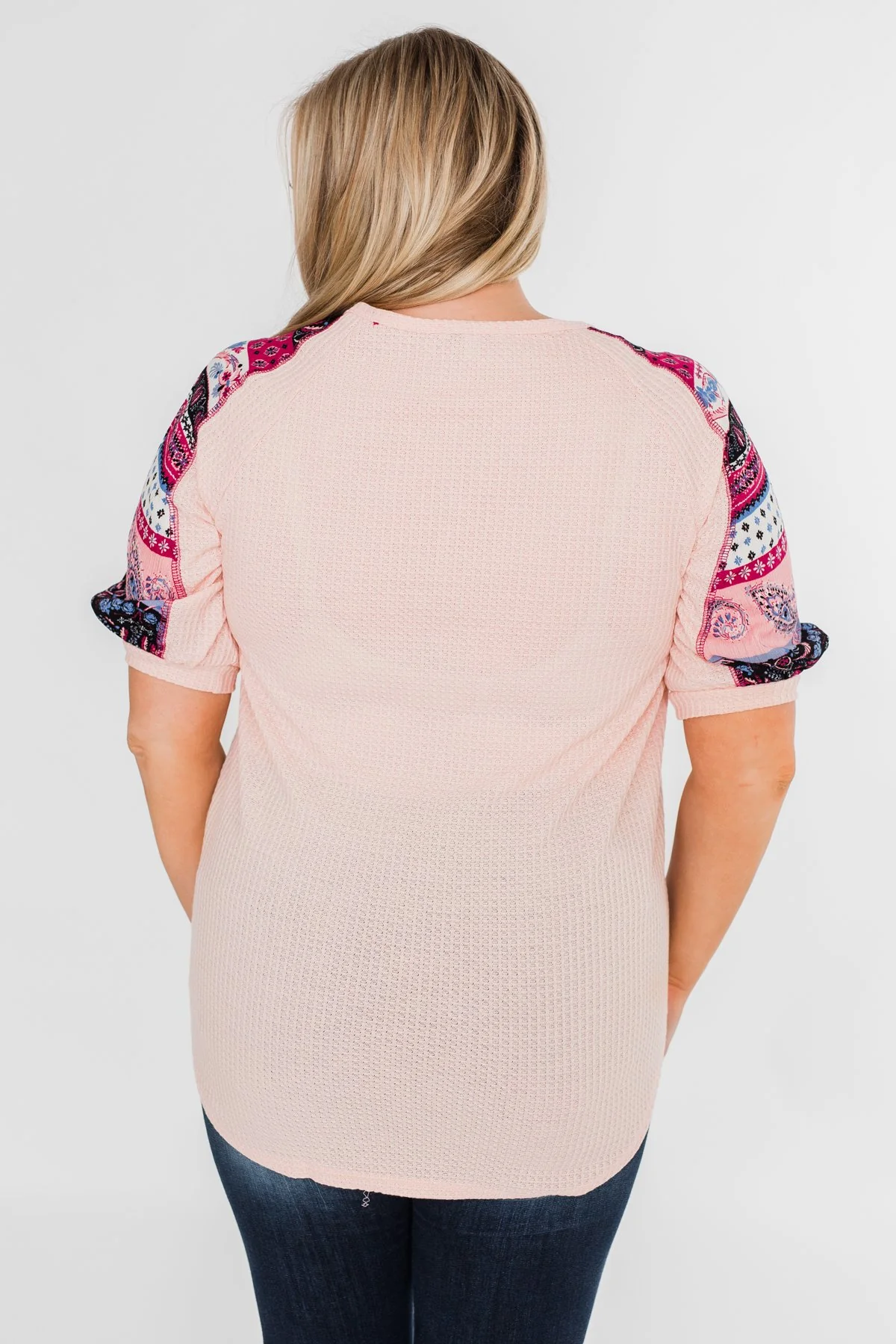 Uniquely You Button Detail Top- Blush - Image 12