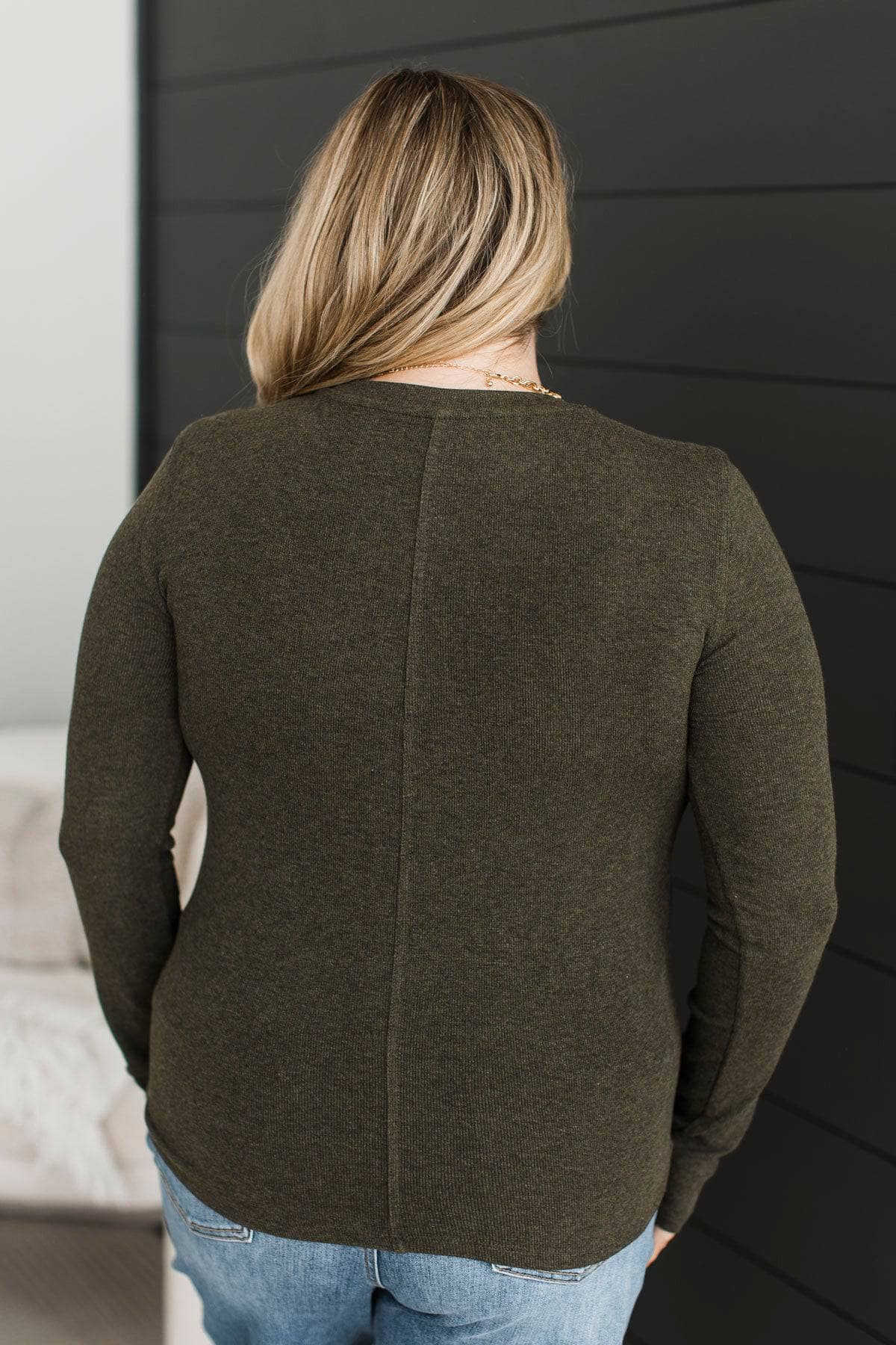 Unlimited Adoration Long Sleeve Top- Dark Olive - Image 8