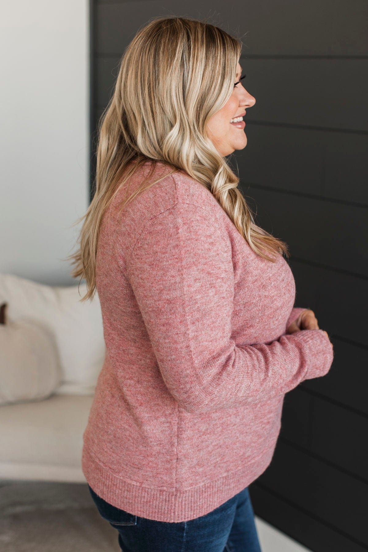 Unmistakable Beauty Knit Sweater- Coral - Image 6