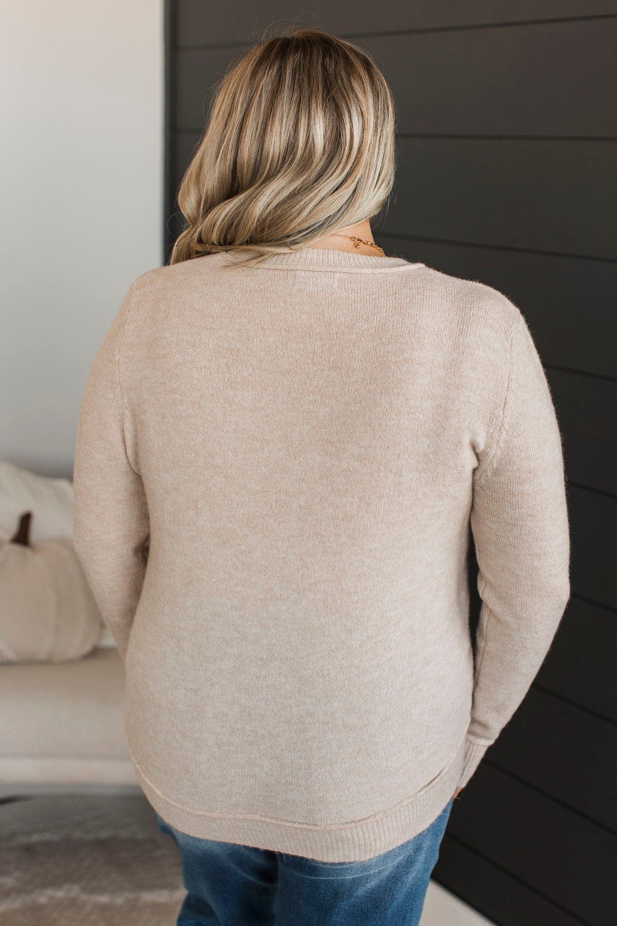 Unmistakable Beauty Knit Sweater- Oatmeal - Image 7