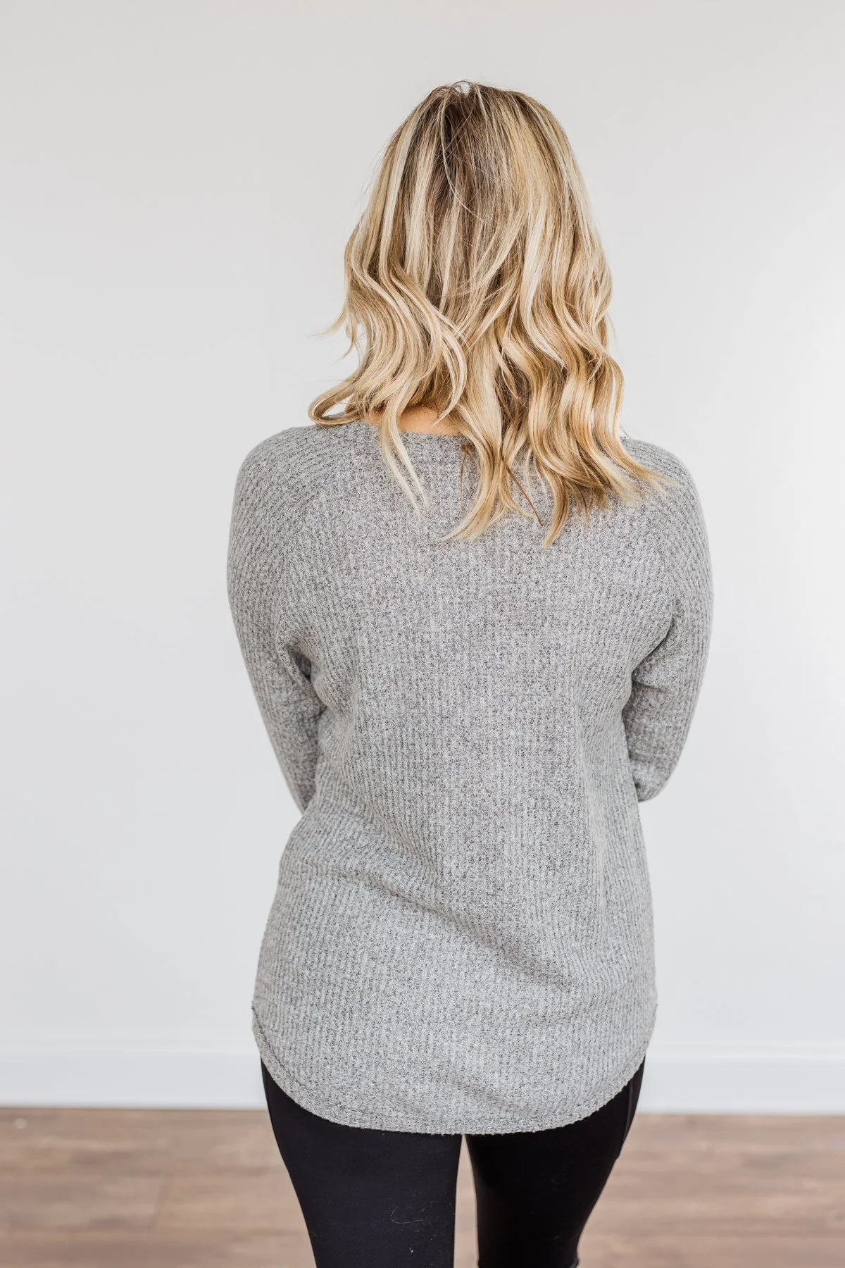 Unspeakable Beauty Knit Long Sleeve Top- Grey - Image 8
