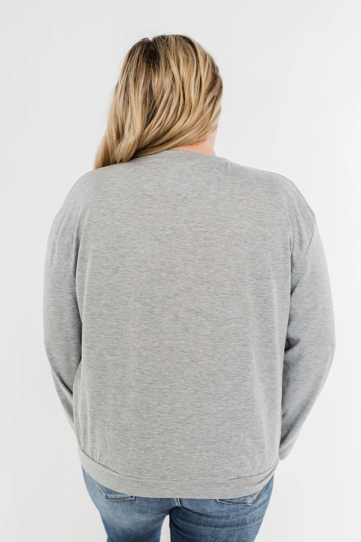 "USA" American Flag Graphic Pullover Top- Grey - Image 10