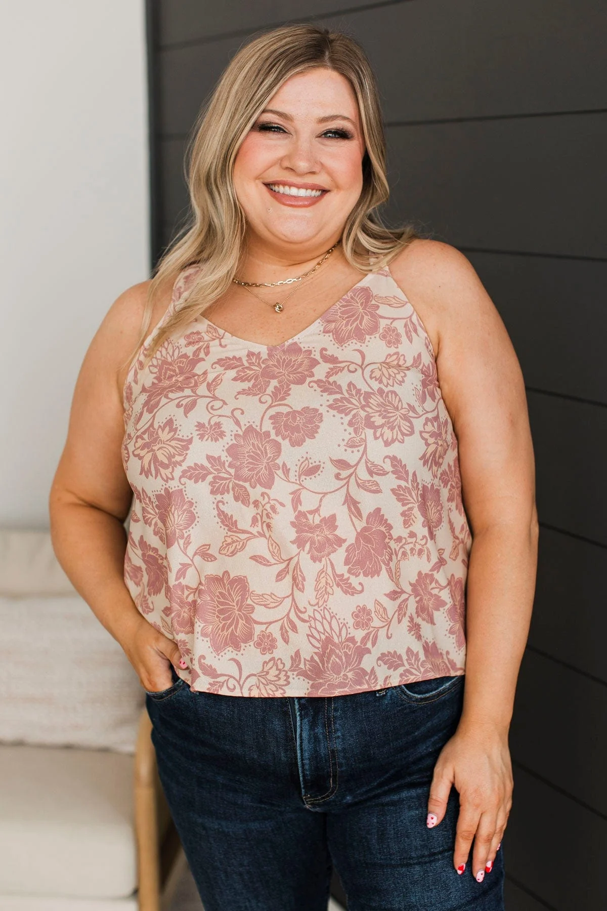 Utterly Breathtaking Floral Tank Top- Cream