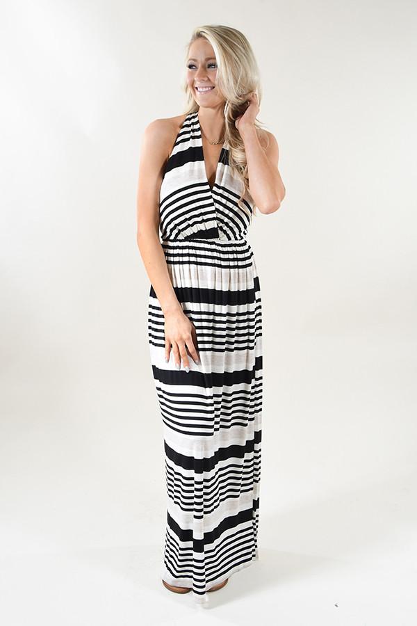 Vacation Ready Striped Maxi Dress - Image 4