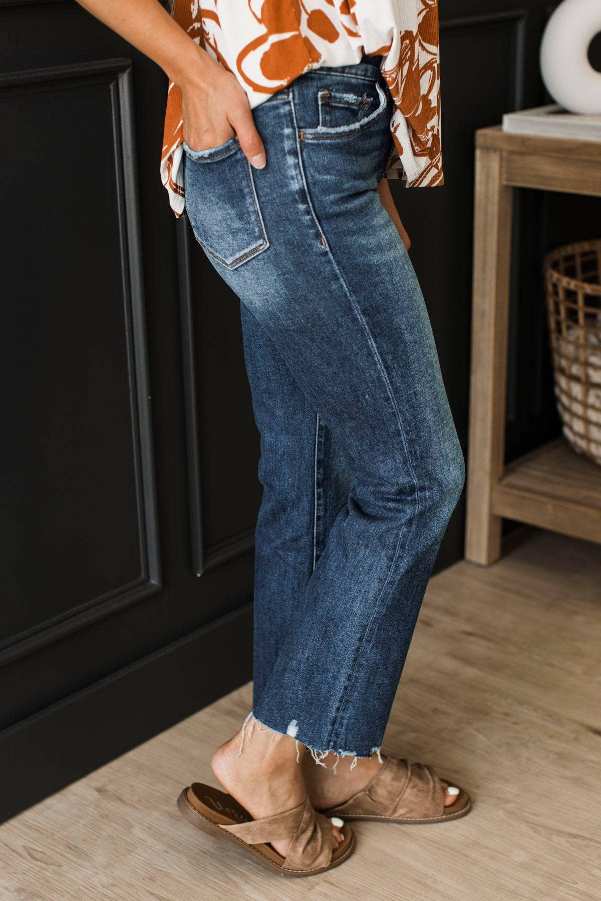 Vervet Cropped Bootcut Jeans- Gail Wash - Image 5
