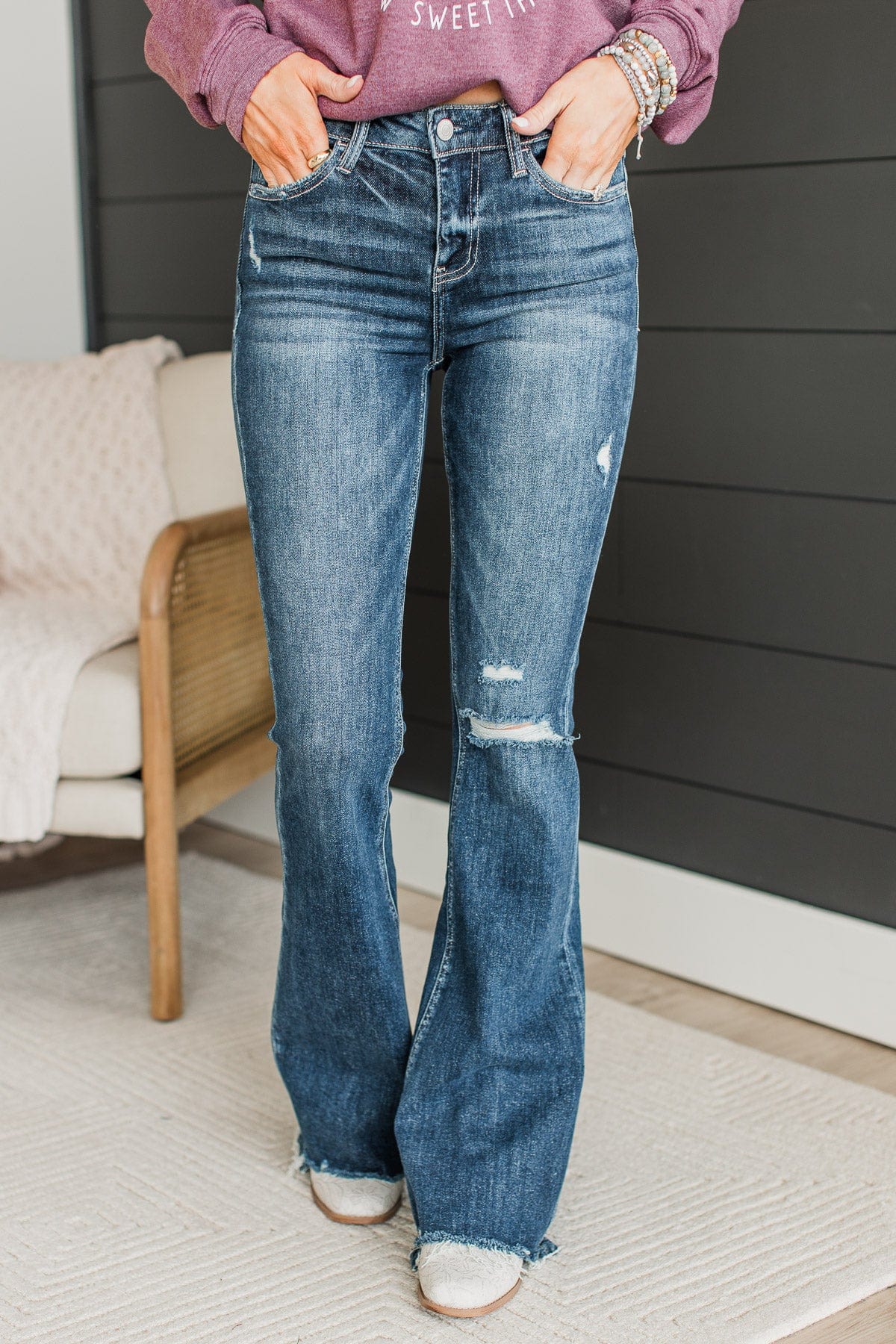 Vervet Flare Jeans- Claude Wash