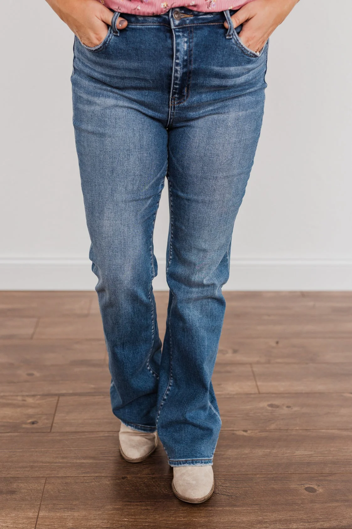 Vervet High-Rise Boot Cut Jeans- Alice Wash - Image 4
