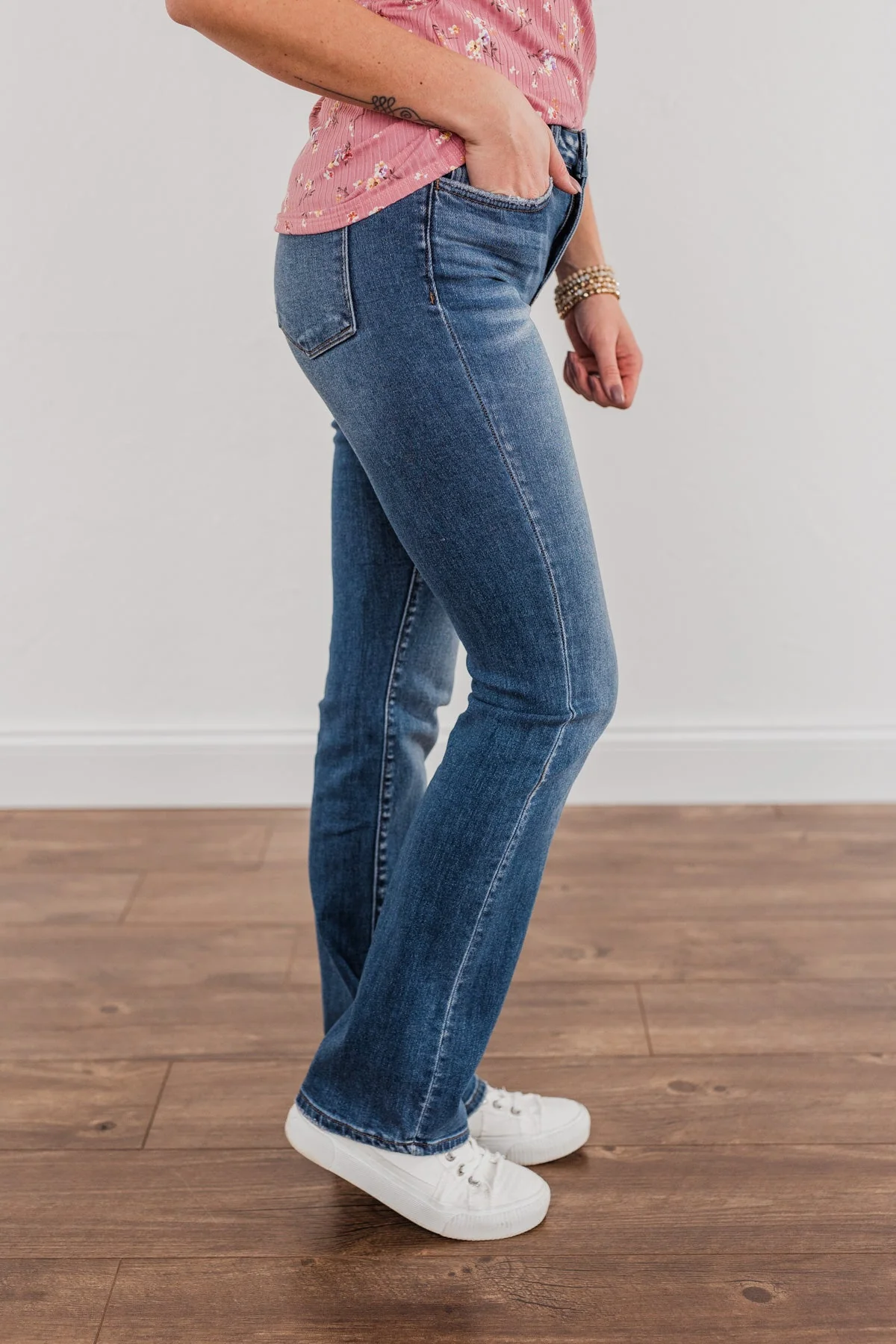 Vervet High-Rise Boot Cut Jeans- Alice Wash - Image 5