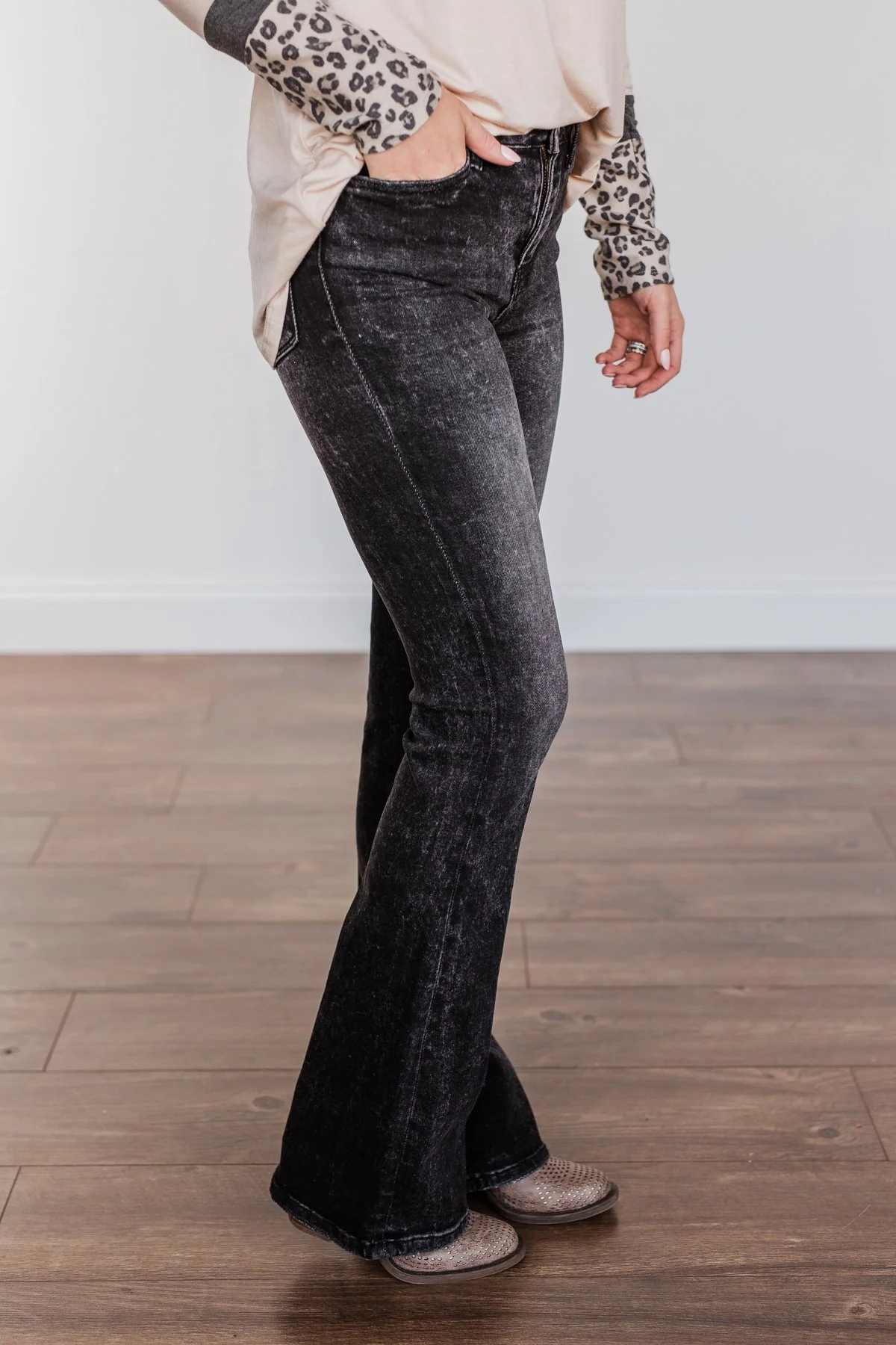 Vervet High Rise Flare- Bella Wash - Image 5