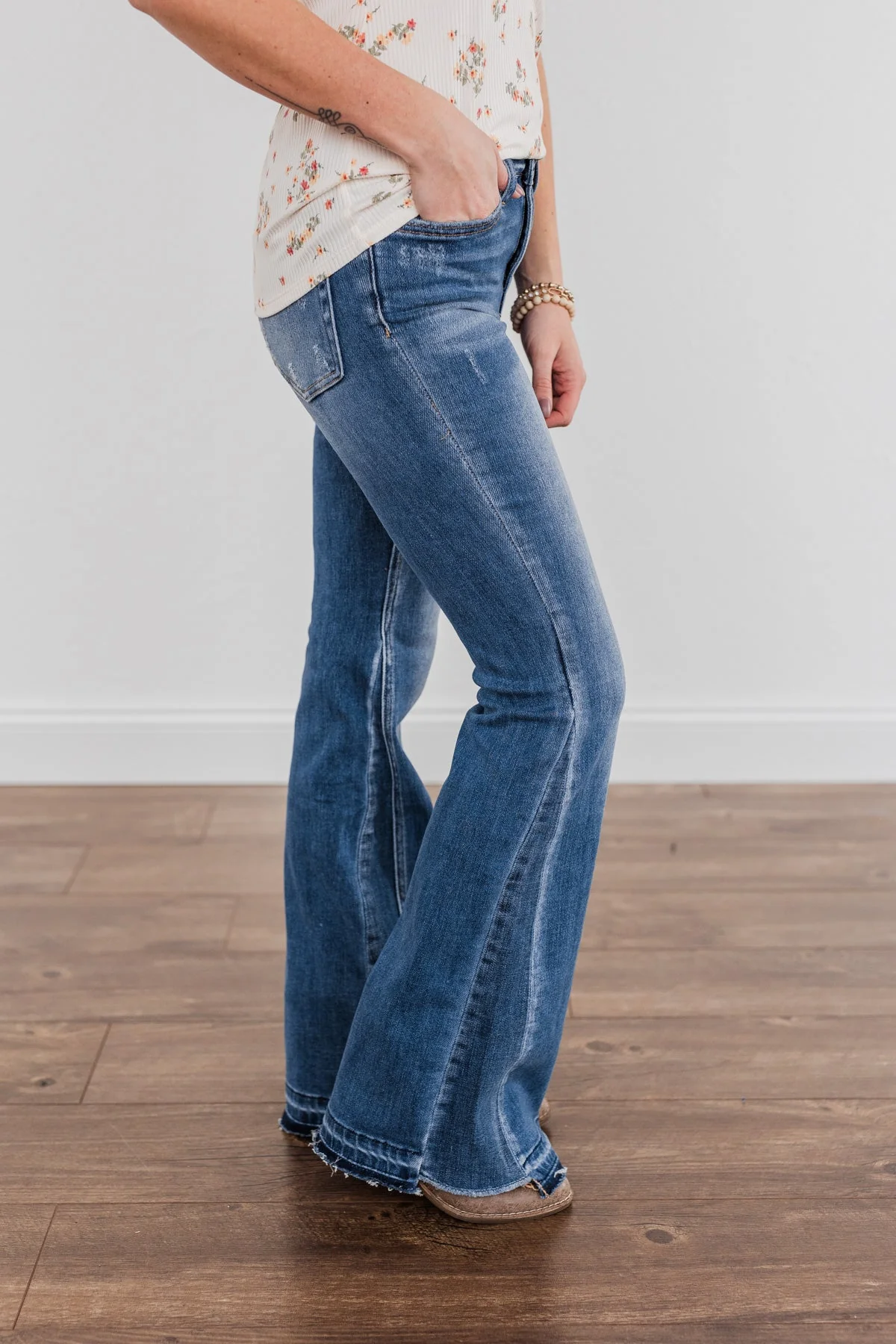 Vervet High-Rise Flare Jeans- Clarice Wash - Image 3