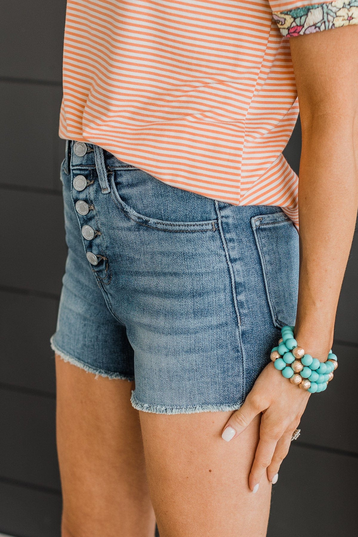 Vervet High-Rise Shorts- Paulina Wash - Image 5