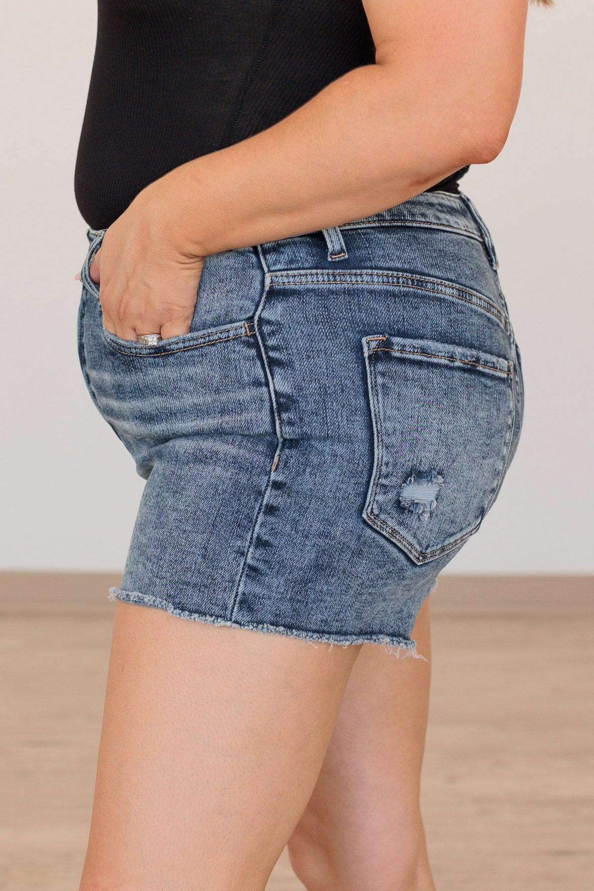 Vervet High-Rise Shorts- Virginia Wash - Image 5