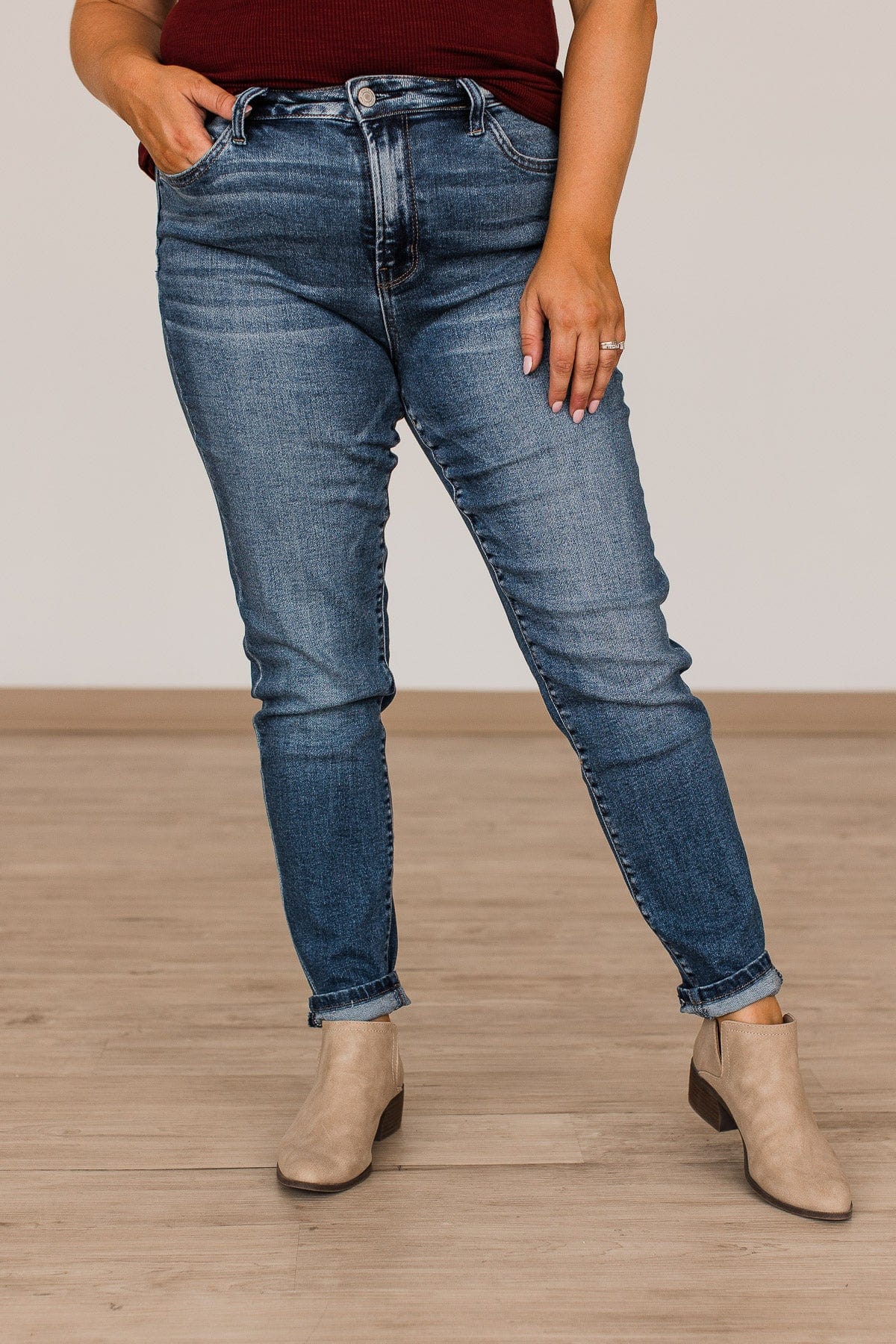Vervet High Rise Skinny Jeans- Demeter Wash - Image 4