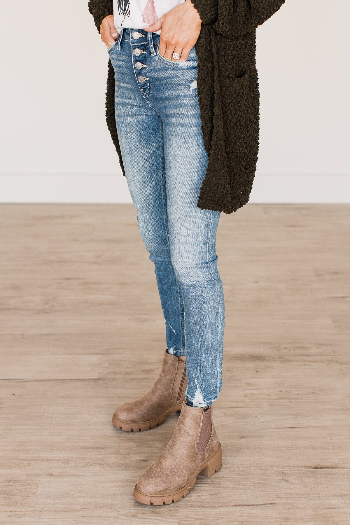 Vervet High-Rise Skinny Jeans- Margaret Wash - Image 5