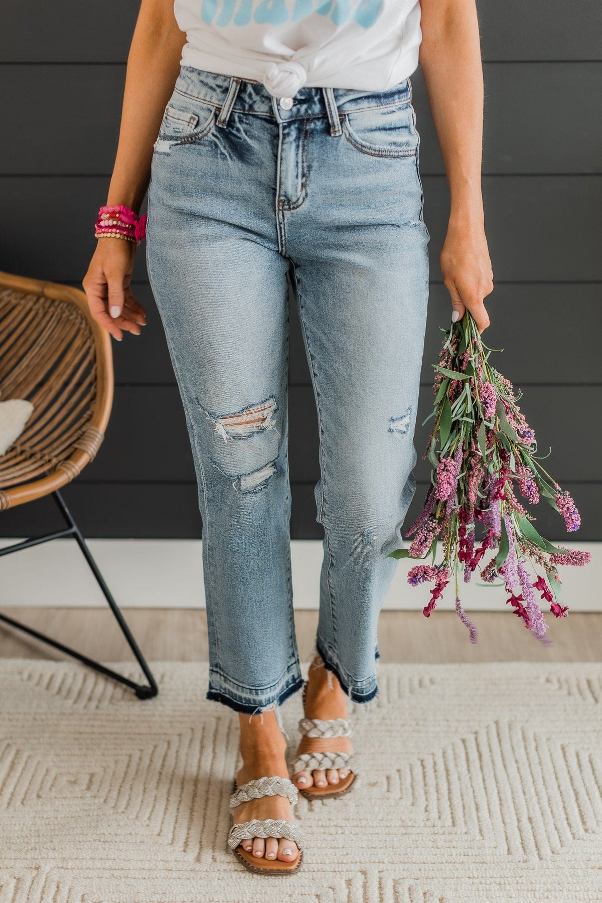 Vervet High-Rise Straight Leg Jeans- Haven Wash