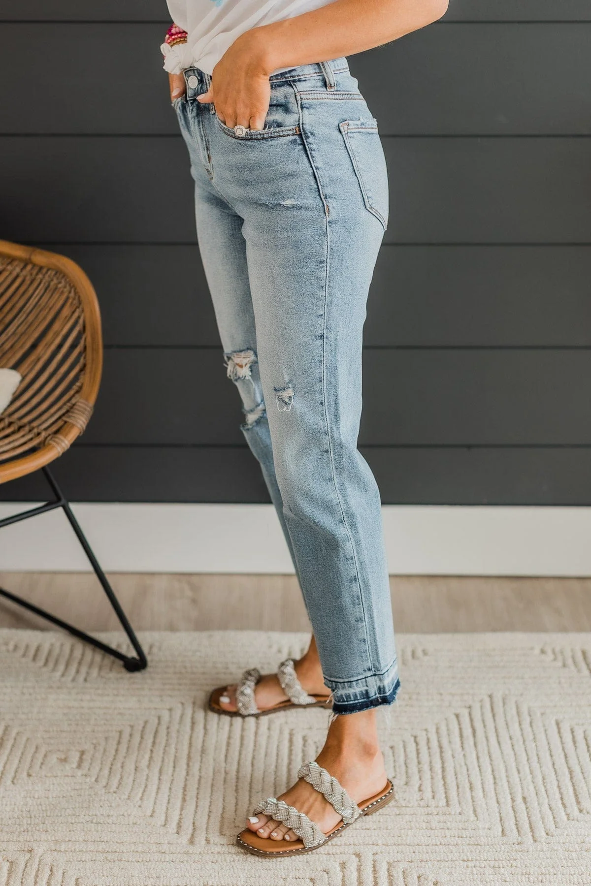 Vervet High-Rise Straight Leg Jeans- Haven Wash - Image 3