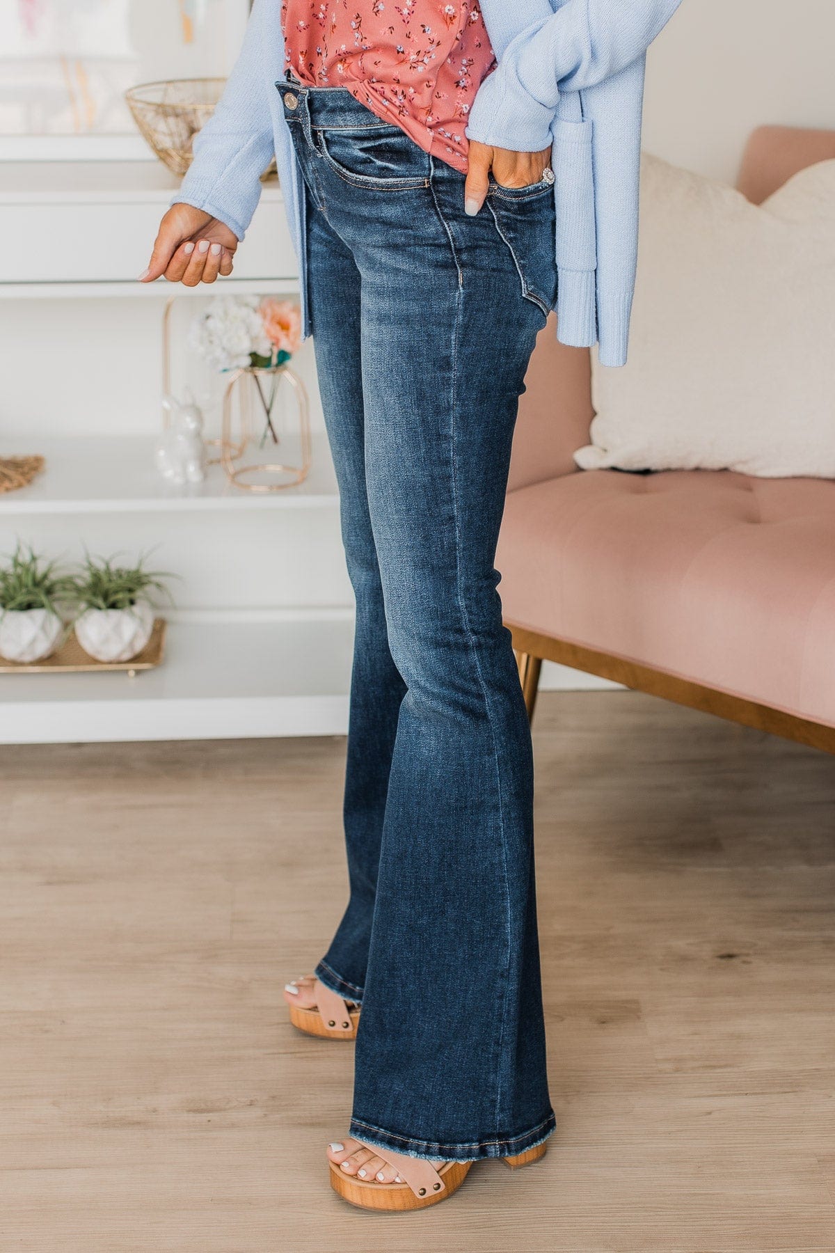 Vervet Mid-Rise Flare Jeans- Blair Wash - Image 3