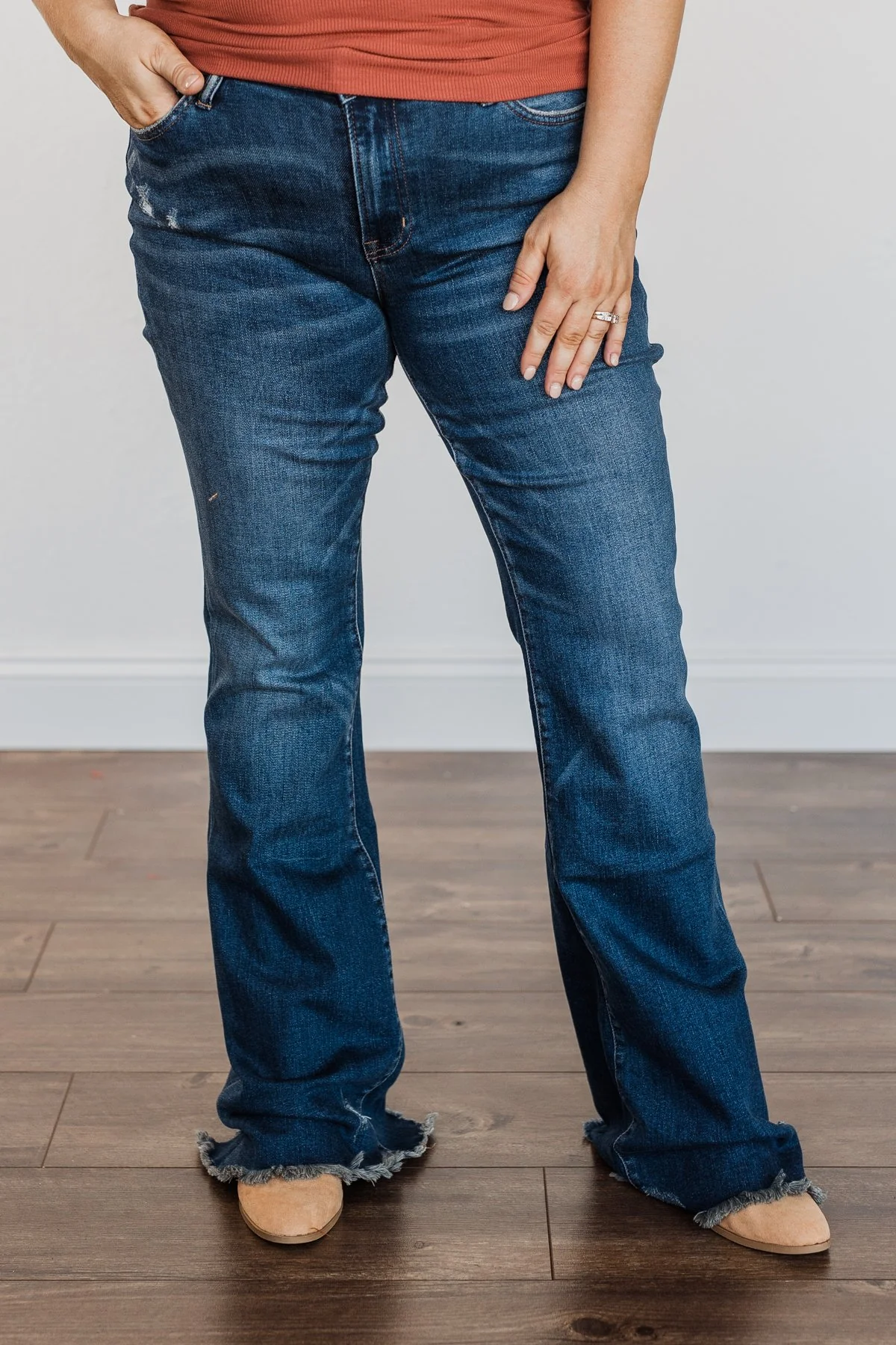 Vervet Mid-Rise Flare Jeans- Whitney Wash - Image 2