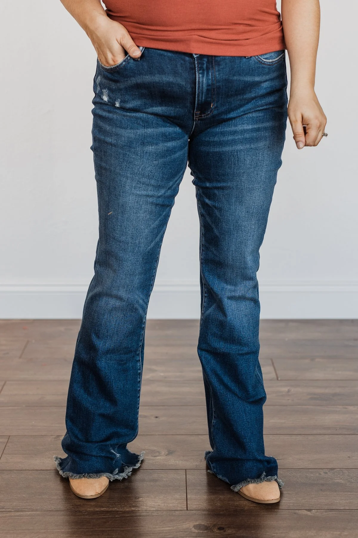 Vervet Mid-Rise Flare Jeans- Whitney Wash - Image 4