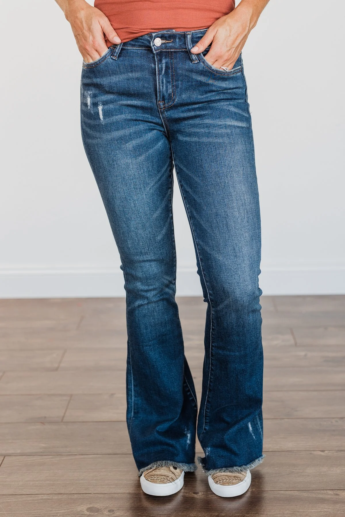 Vervet Mid-Rise Flare Jeans- Whitney Wash - Image 5