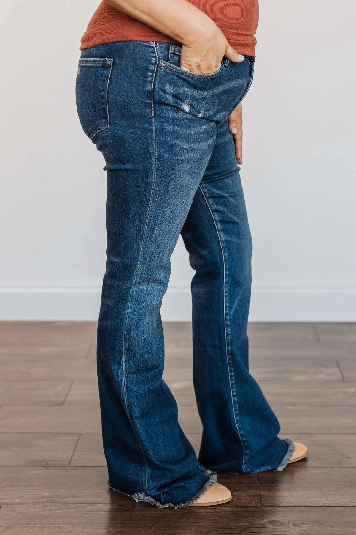 Vervet Mid-Rise Flare Jeans- Whitney Wash - Image 6