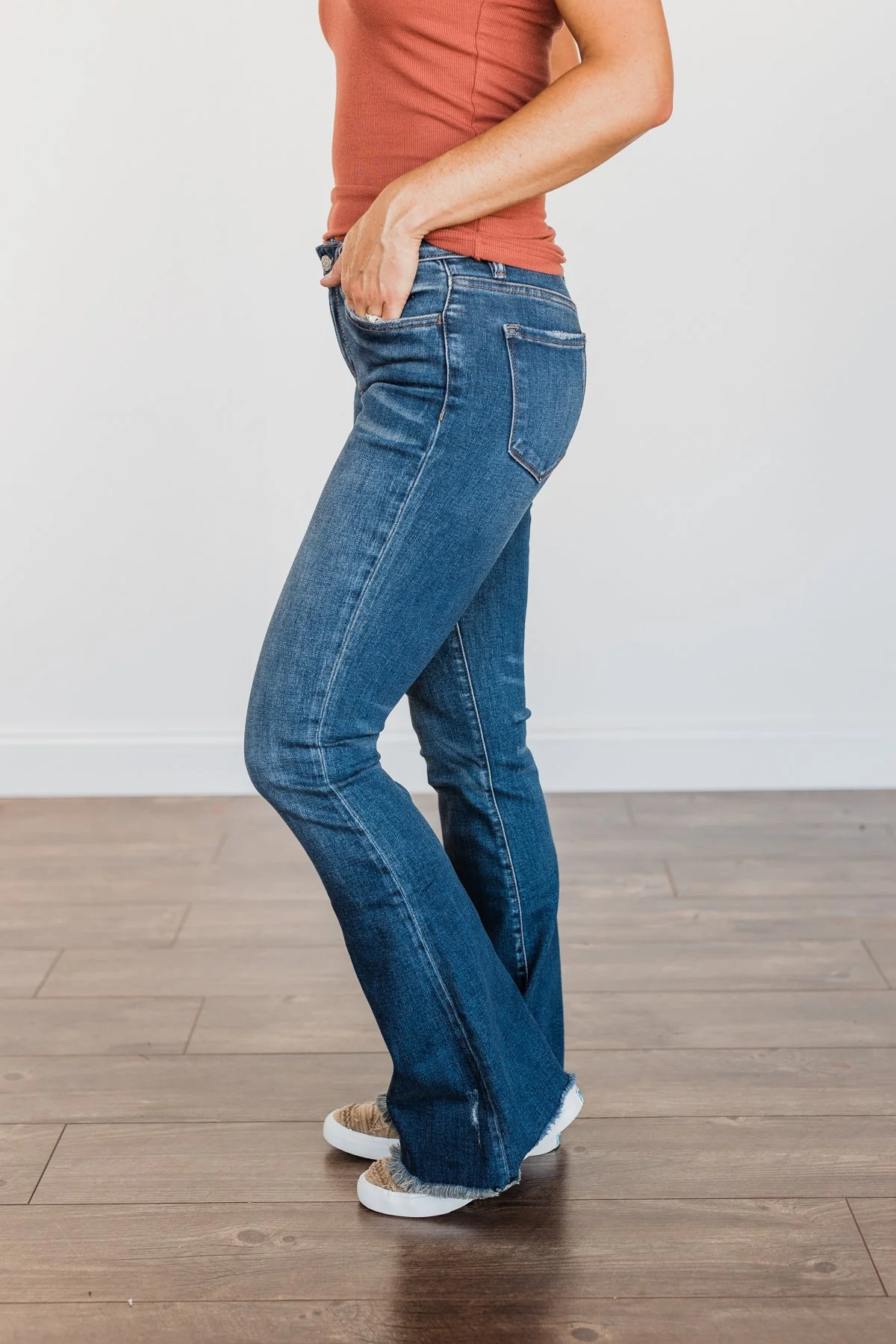 Vervet Mid-Rise Flare Jeans- Whitney Wash - Image 7