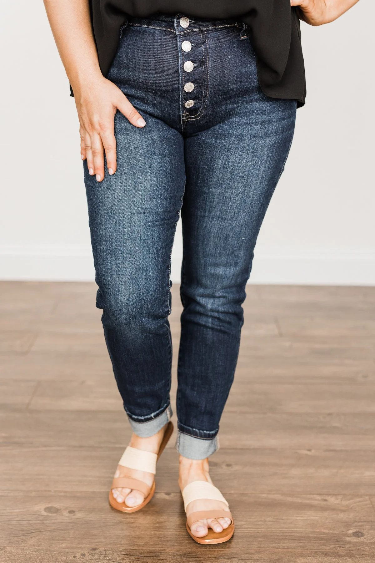 Vervet Mid-Rise Skinny Jeans- Meredith Wash - Image 2