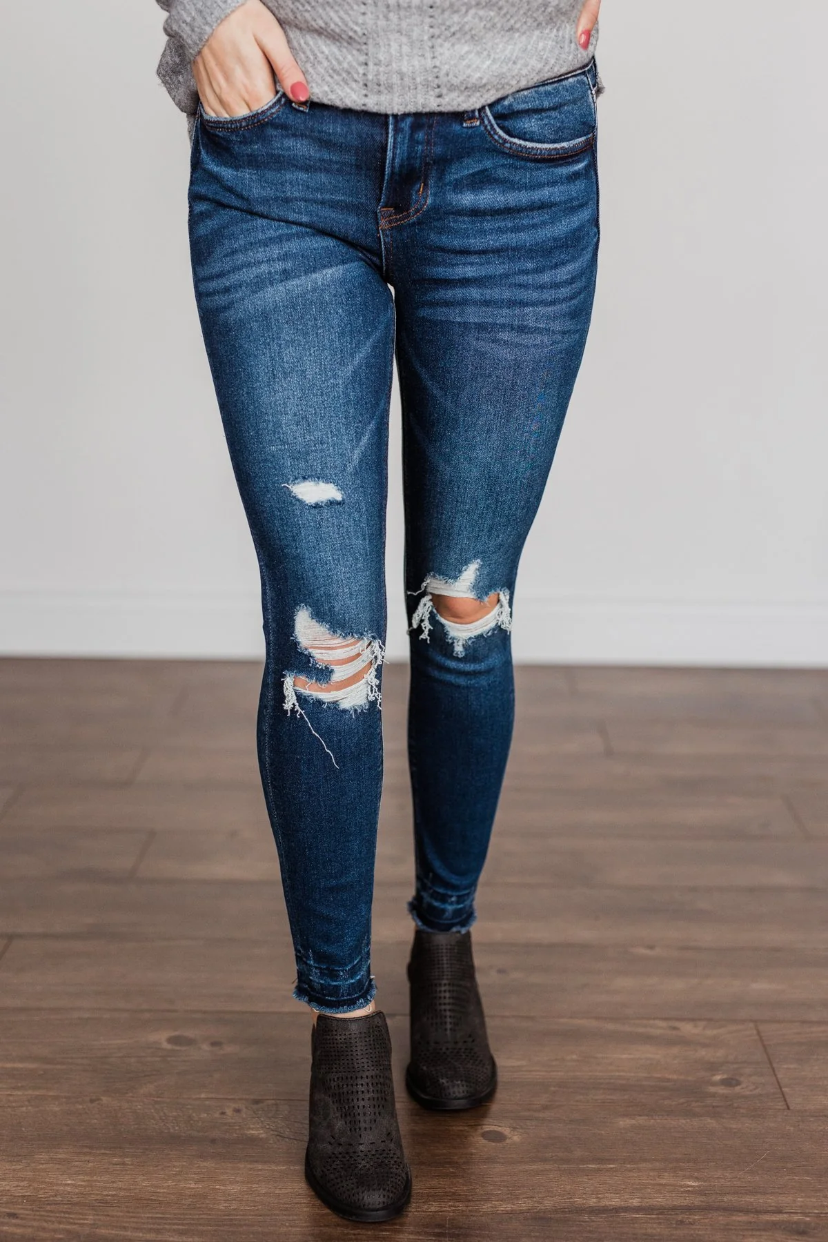 Vervet Mid-Rise Skinny Jeans- Martha Wash - Image 2