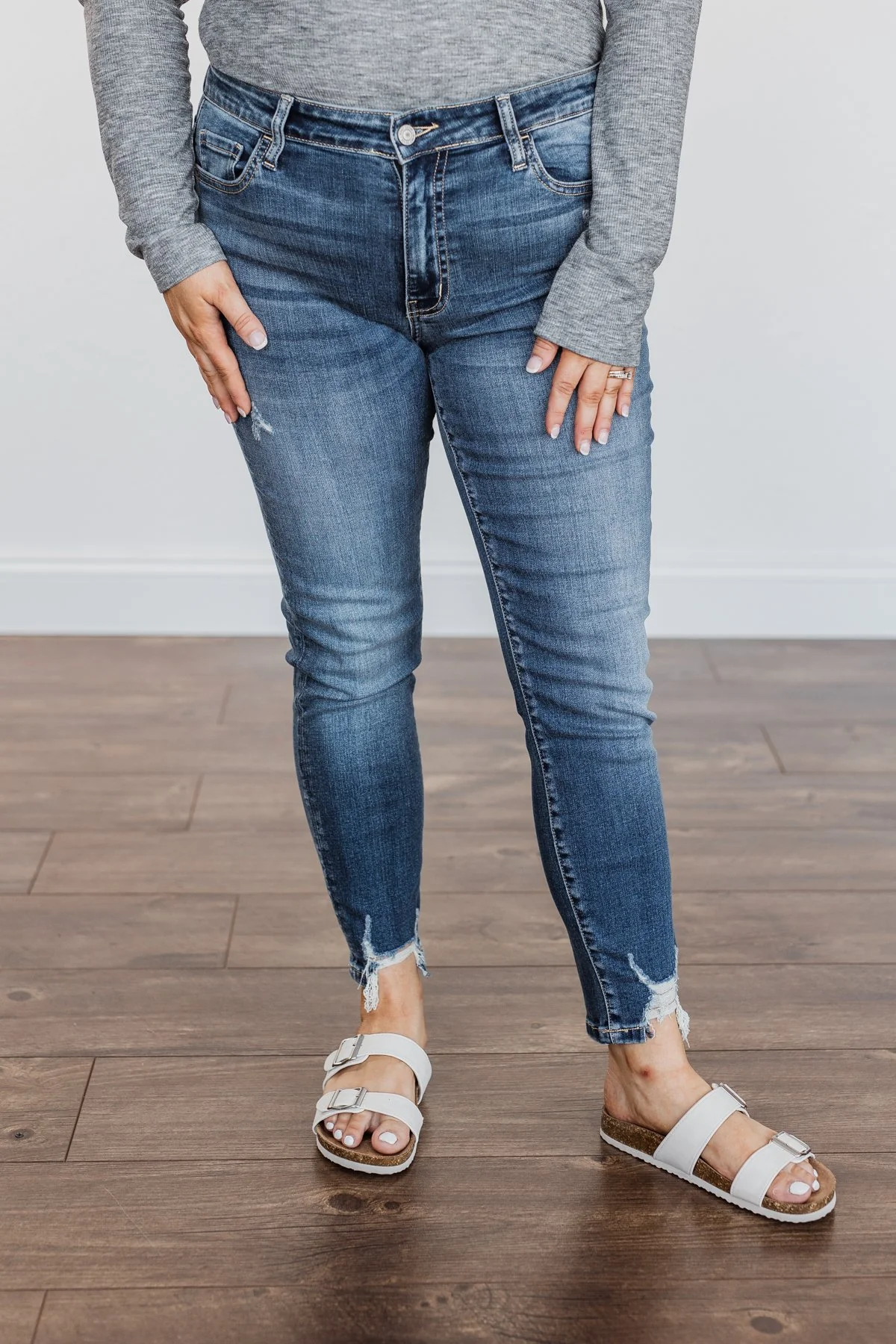 Vervet Mid-Rise Skinny Jeans- Blaire Wash - Image 3