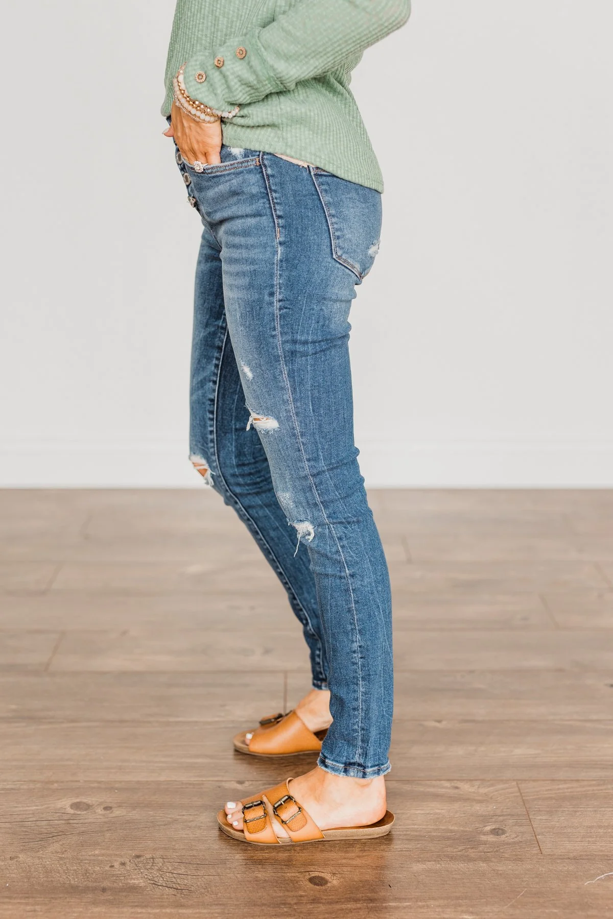 Vervet Mid-Rise Skinny Jeans- Karina Wash - Image 7