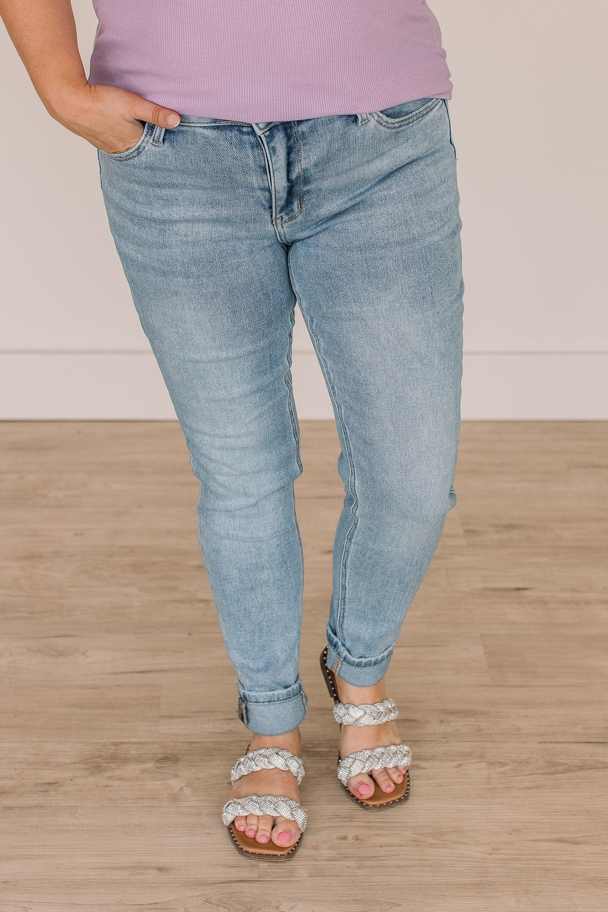 Vervet Mid-Rise Skinny Jeans- Laurie Wash - Image 2