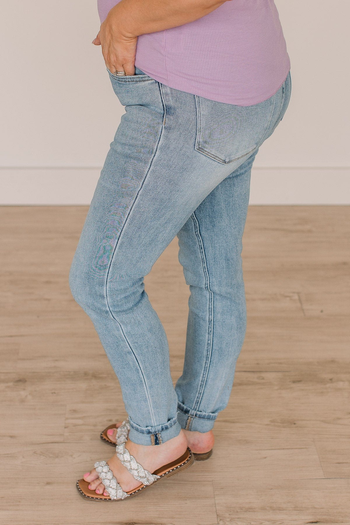 Vervet Mid-Rise Skinny Jeans- Laurie Wash - Image 3