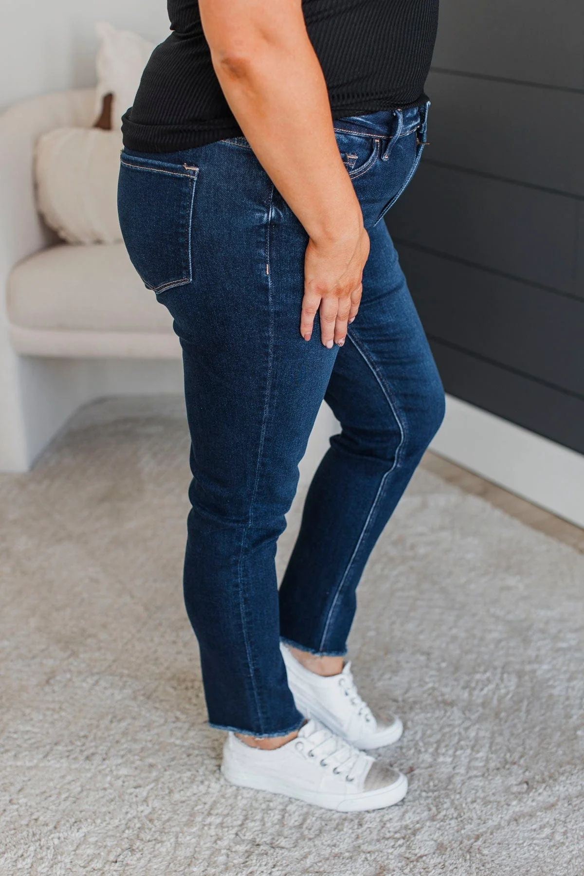 Vervet Non-Distressed Skinny Jeans- Dark Melody Wash - Image 3