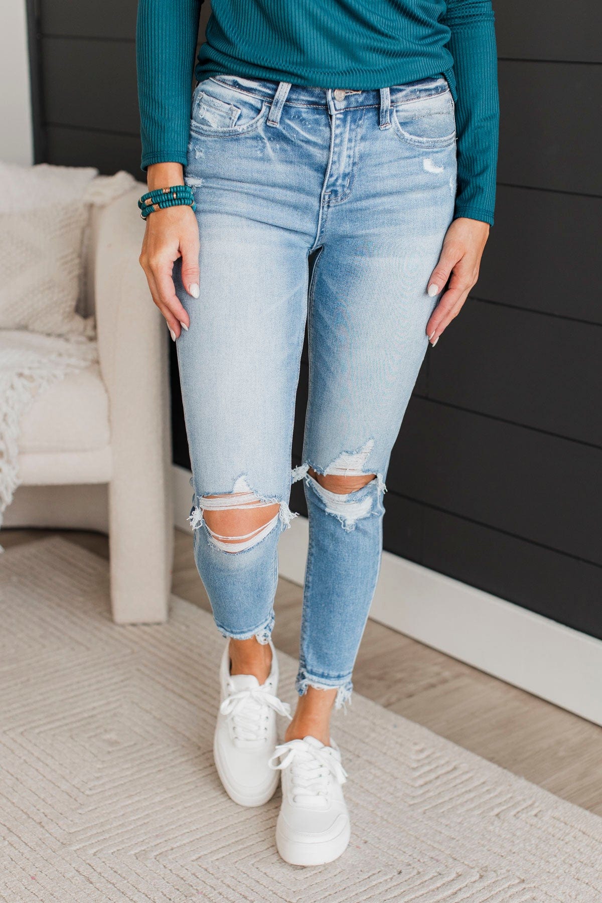 Vervet Skinny Jeans- Sky Wash - Image 2