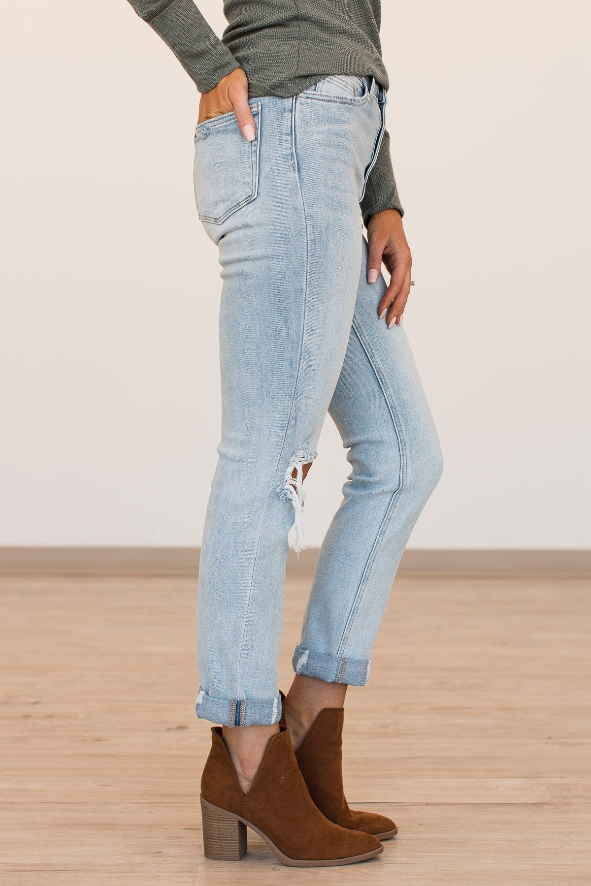 Vervet Slim Straight Jeans- Angela Wash - Image 7