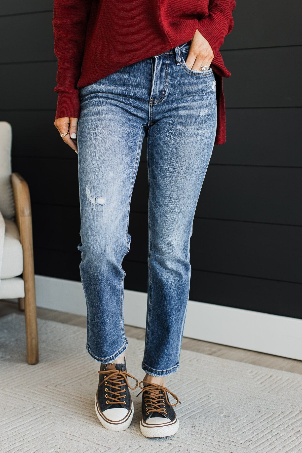 Vervet Slim Straight Jeans- Jolie Wash - Image 3