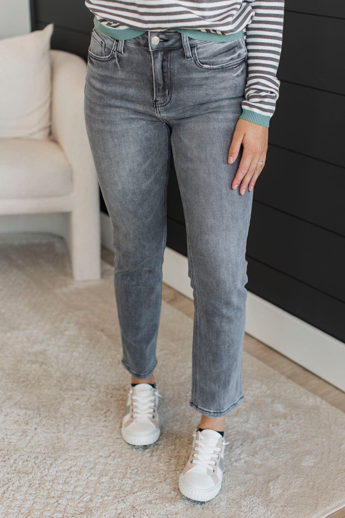 Vervet Slim Straight Jeans- Wilma Wash - Image 5