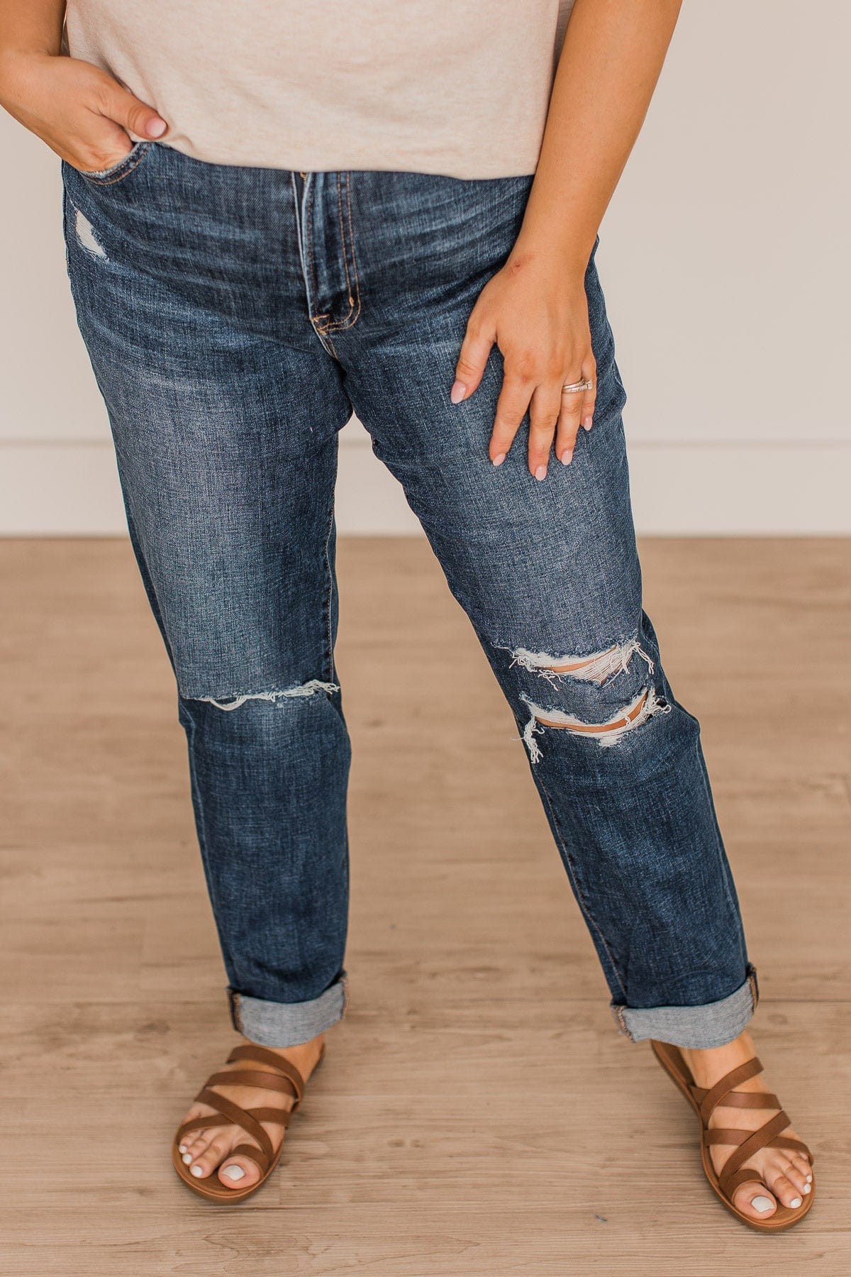 Vervet Stretch Mom Jeans- Amy Wash - Image 2
