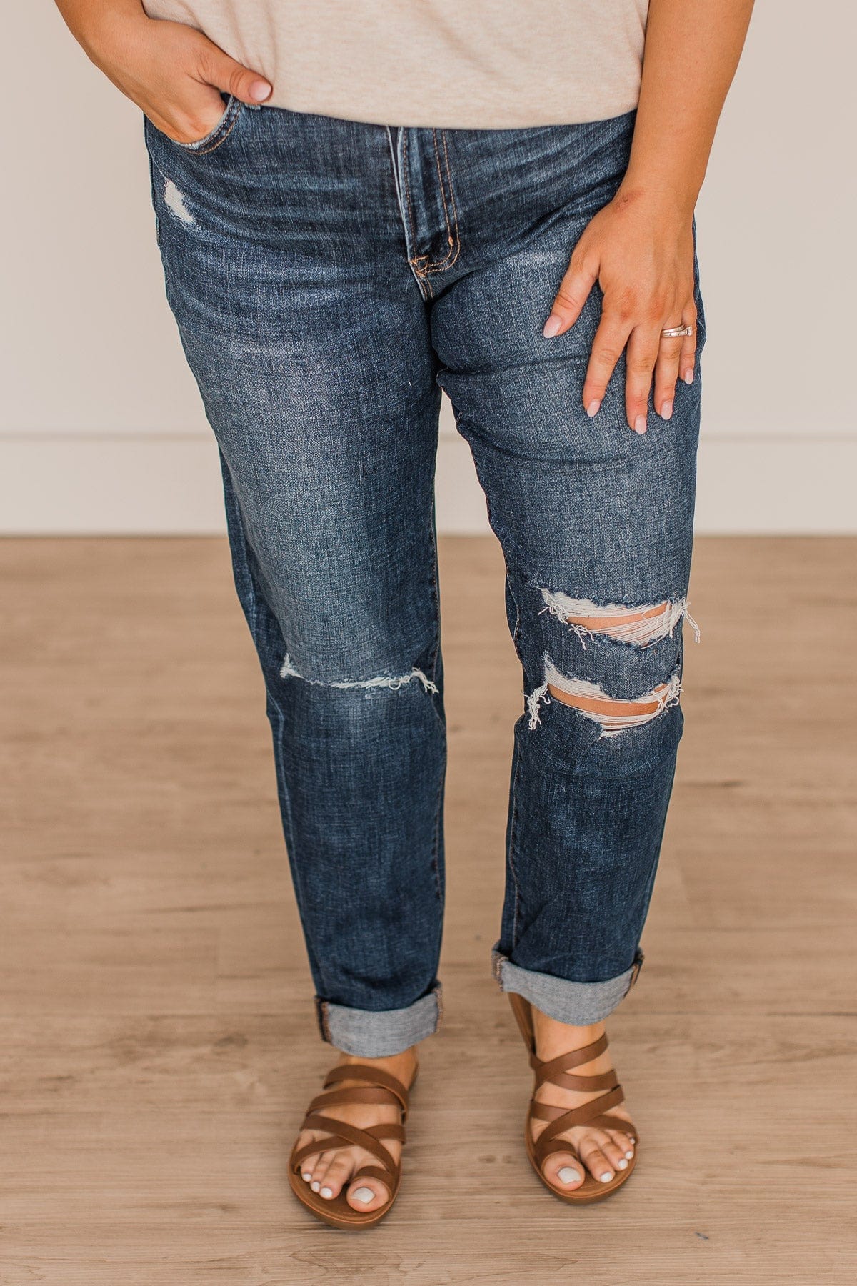 Vervet Stretch Mom Jeans- Amy Wash - Image 4
