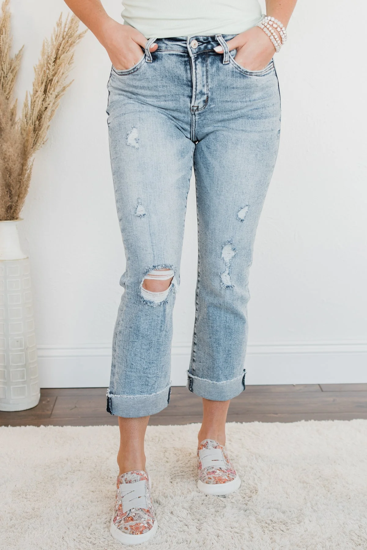Vervet High-Rise Stretch Straight Jeans- Yulianna Wash - Image 5