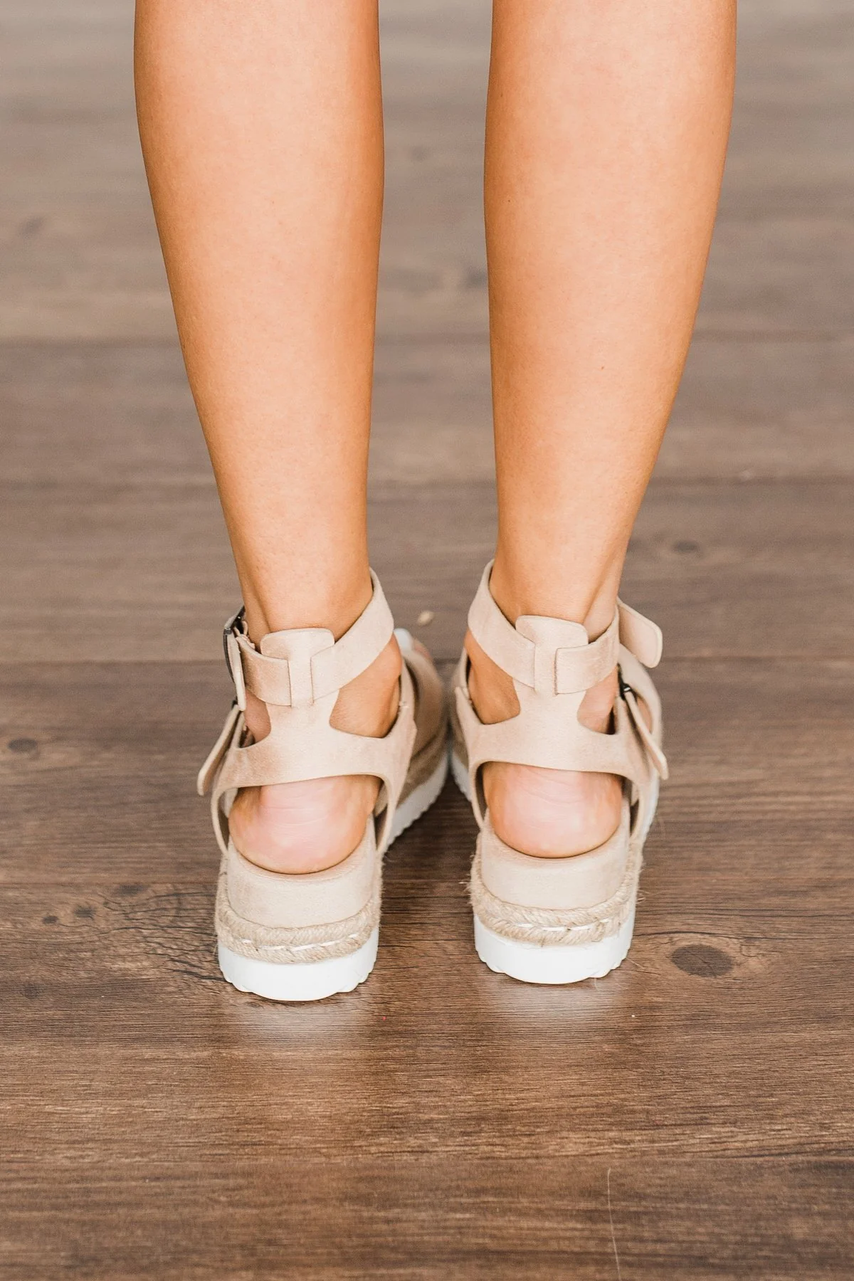 Very G Cassius Platform Sandals- Nude - Image 4