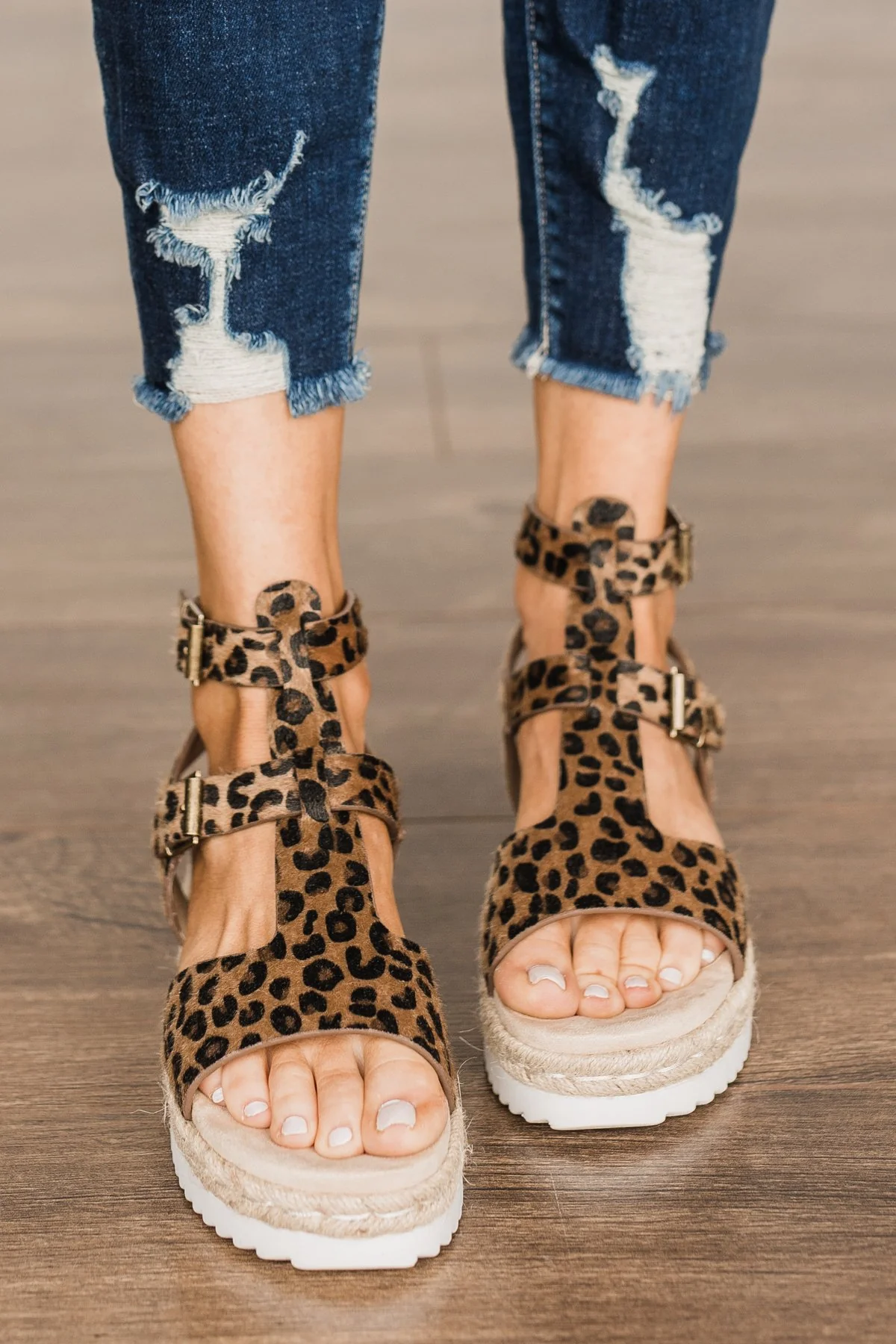 Very G Cassius Platform Sandals- Tan Leopard - Image 3